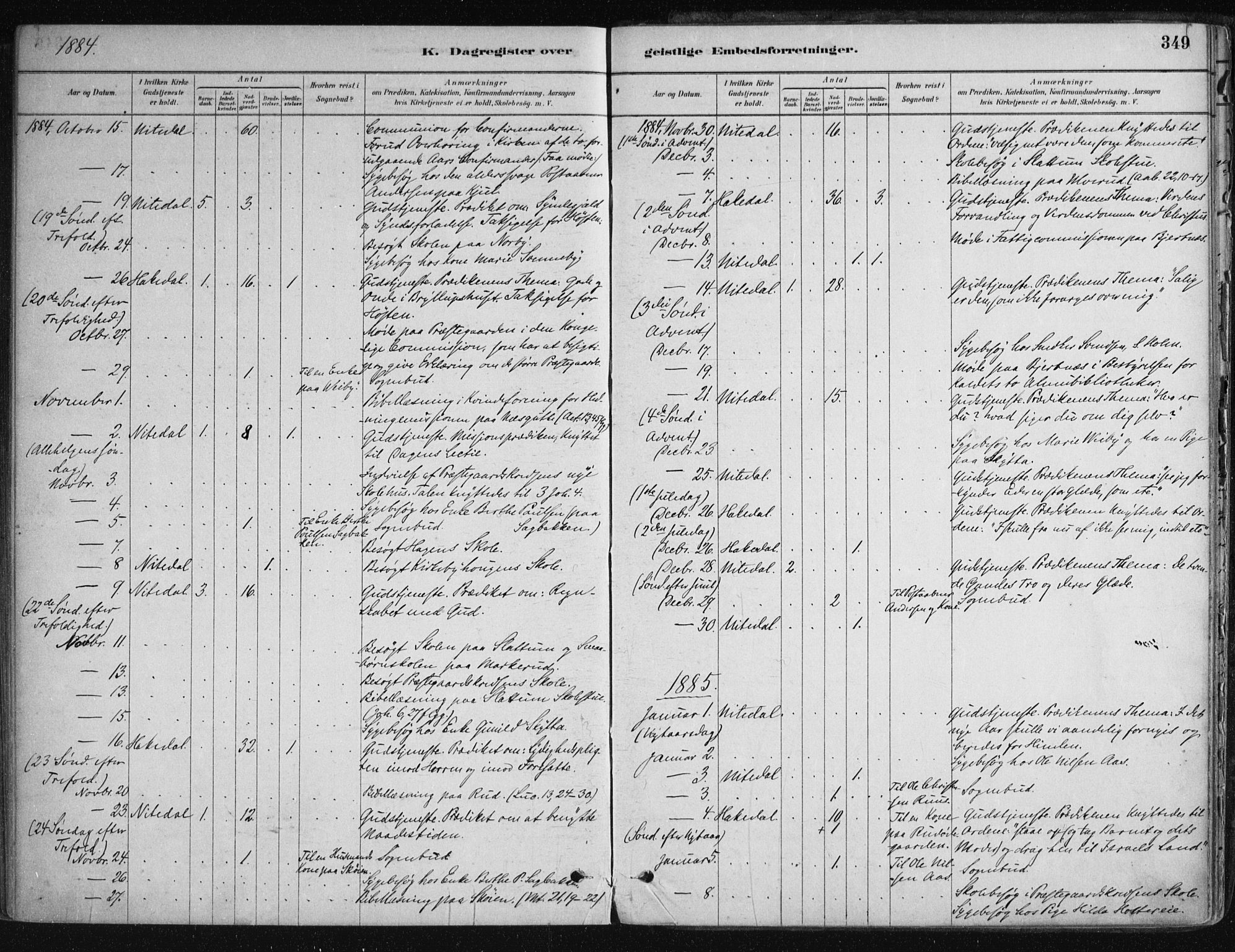 Nittedal prestekontor Kirkebøker, SAO/A-10365a/F/Fa/L0007: Parish register (official) no. I 7, 1879-1901, p. 349