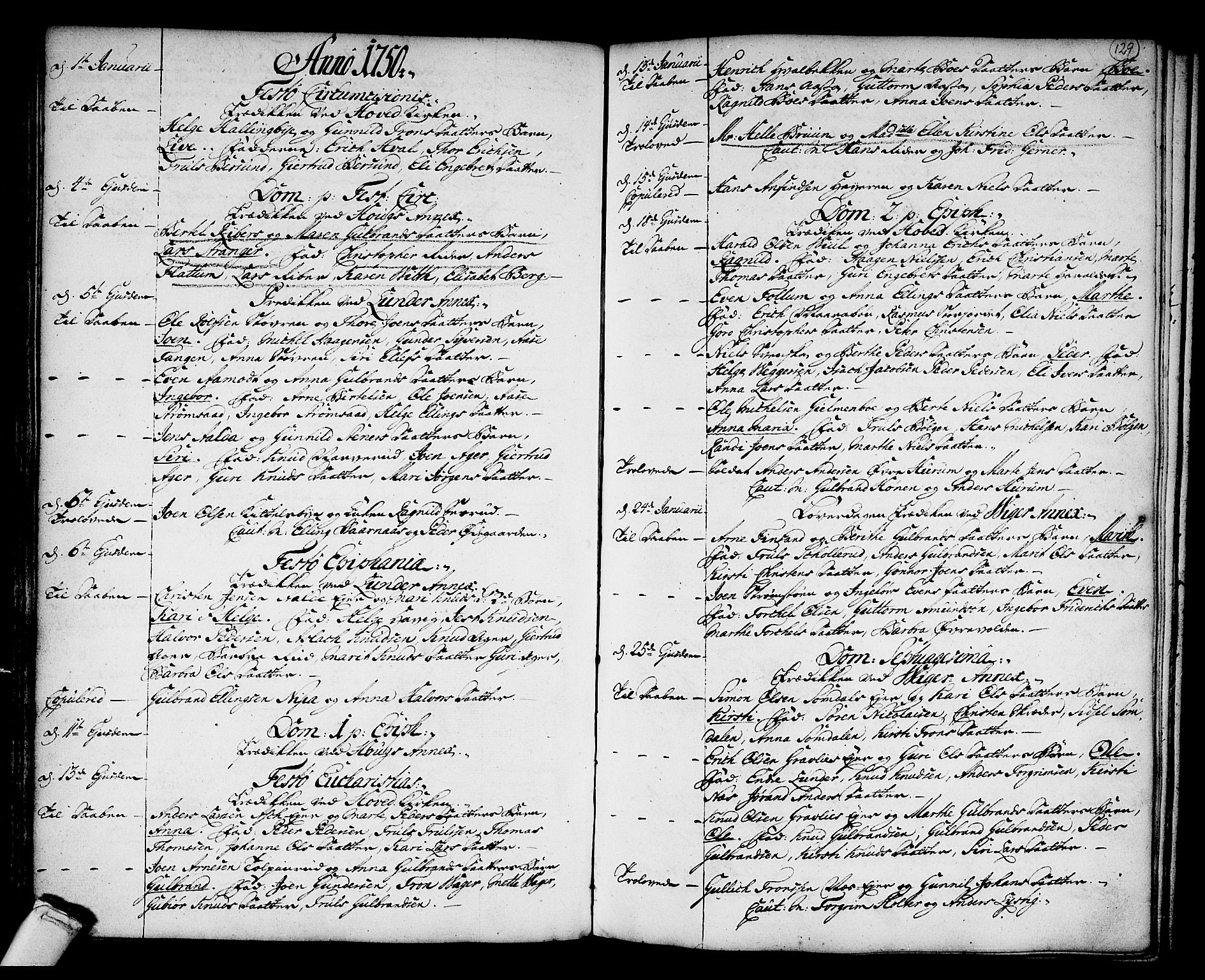 Norderhov kirkebøker, SAKO/A-237/F/Fa/L0003a: Parish register (official) no. 3, 1740-1757, p. 129