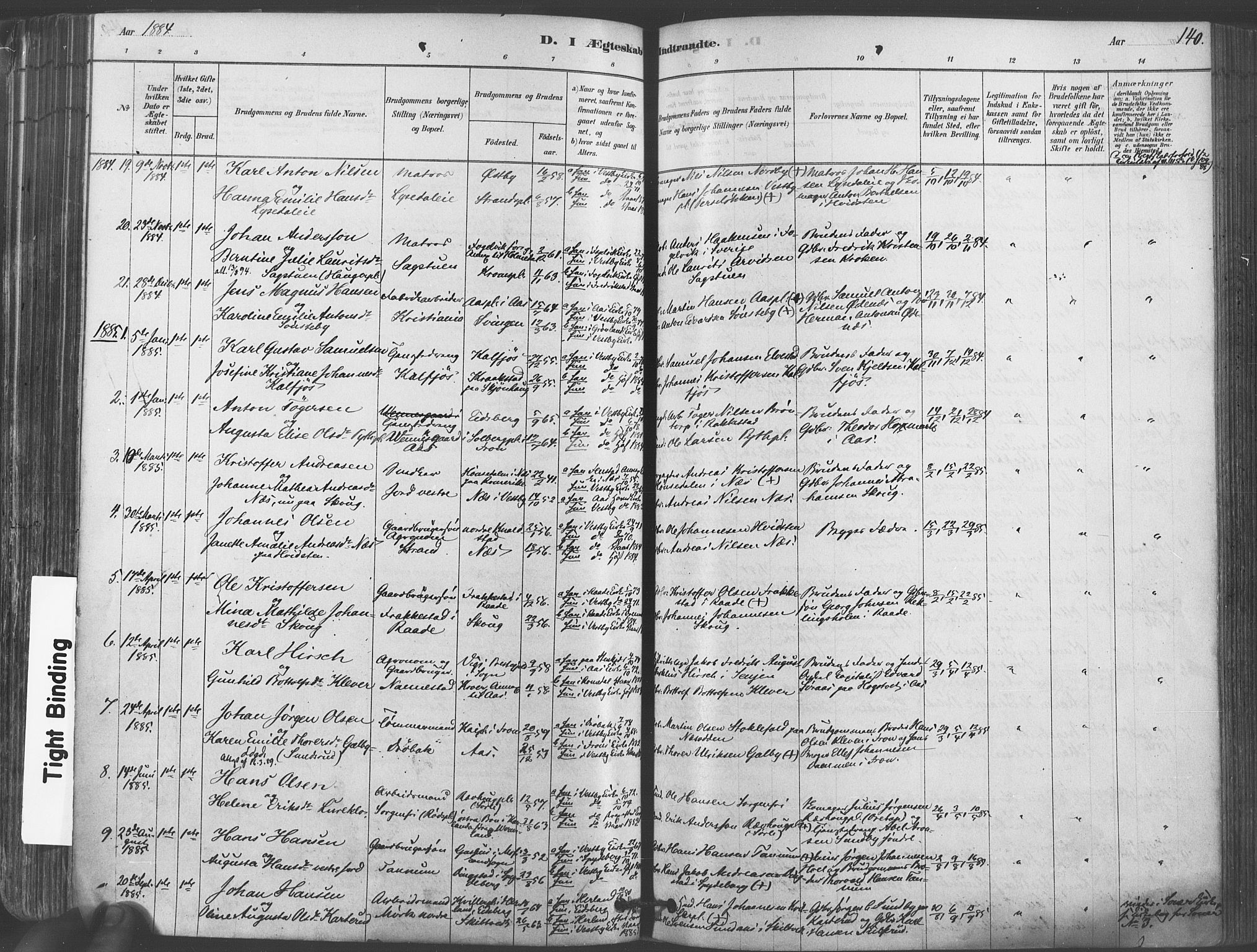 Vestby prestekontor Kirkebøker, AV/SAO-A-10893/F/Fa/L0009: Parish register (official) no. I 9, 1878-1900, p. 140