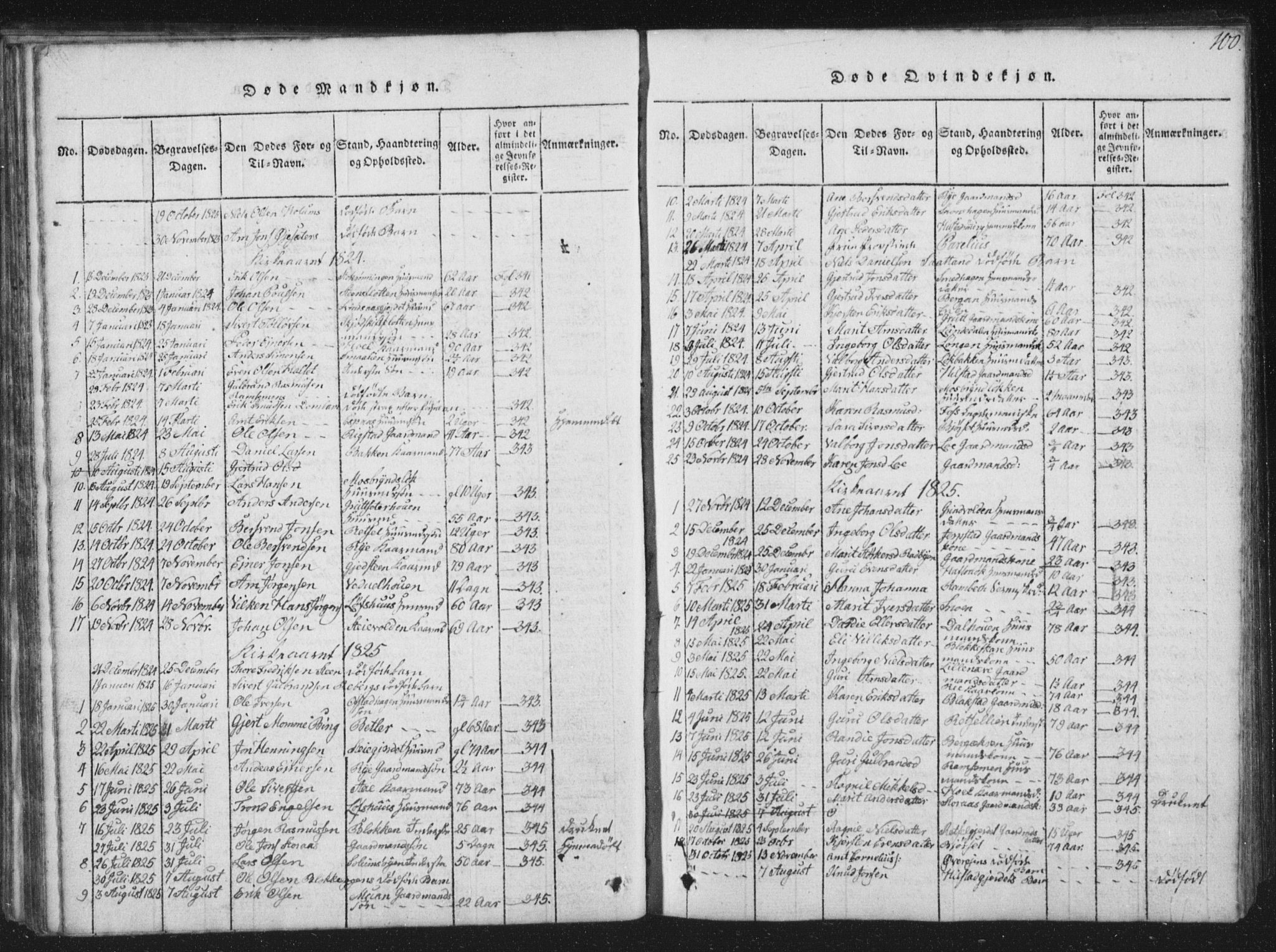 Ministerialprotokoller, klokkerbøker og fødselsregistre - Sør-Trøndelag, SAT/A-1456/672/L0862: Parish register (copy) no. 672C01, 1816-1831, p. 100