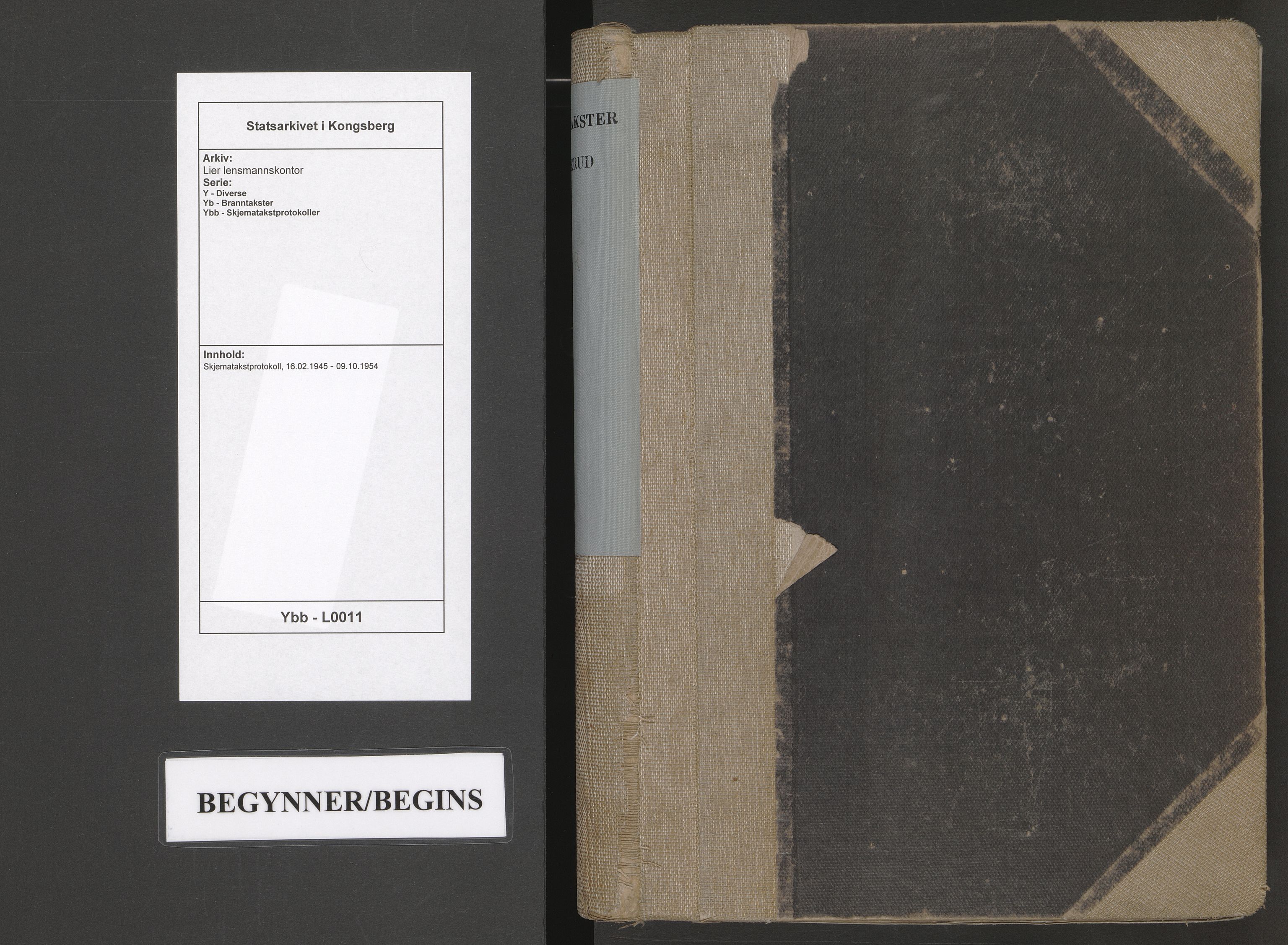 Lier lensmannskontor, AV/SAKO-A-507/Y/Yb/Ybb/L0011: Skjematakstprotokoll, 1945-1954