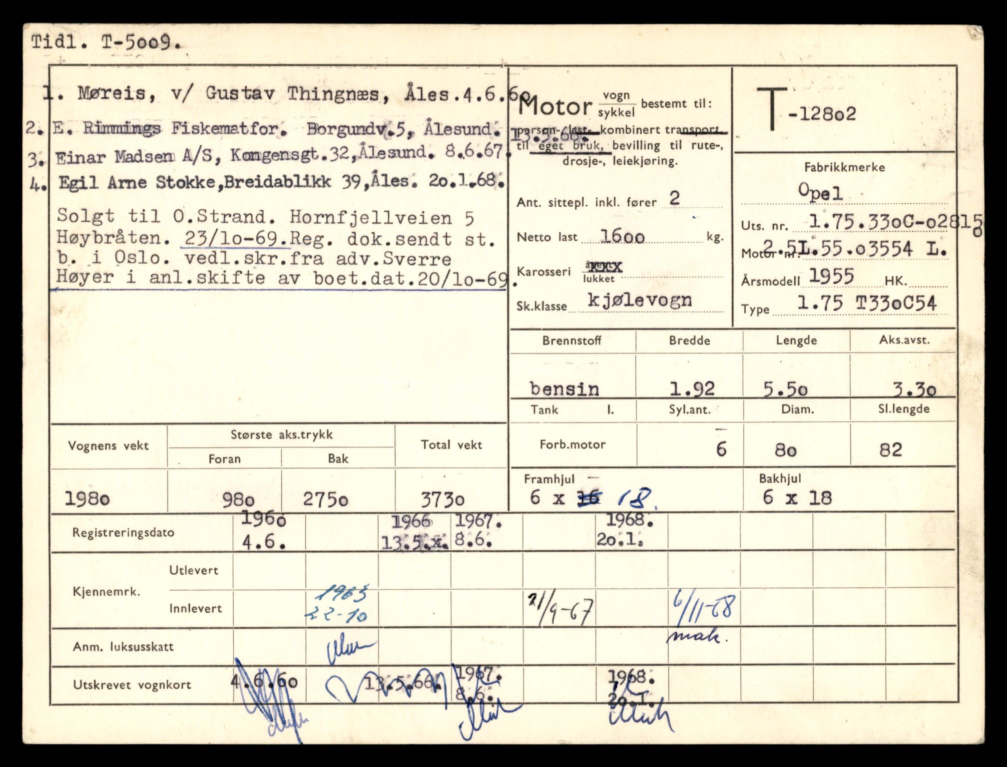 Møre og Romsdal vegkontor - Ålesund trafikkstasjon, AV/SAT-A-4099/F/Fe/L0035: Registreringskort for kjøretøy T 12653 - T 12829, 1927-1998, p. 2830