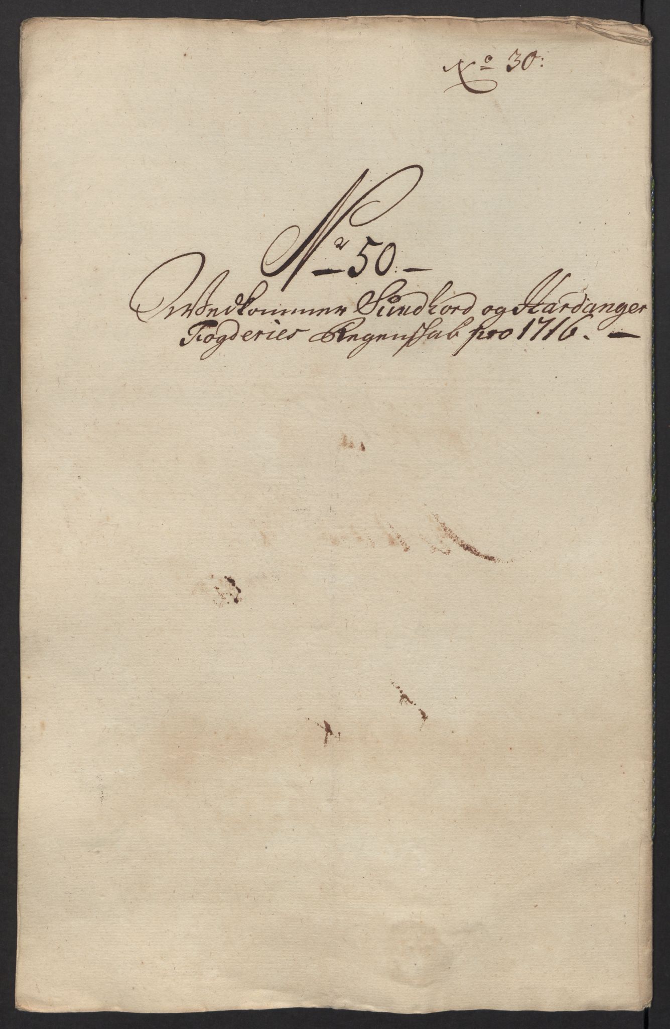 Rentekammeret inntil 1814, Reviderte regnskaper, Fogderegnskap, RA/EA-4092/R48/L2992: Fogderegnskap Sunnhordland og Hardanger, 1716, p. 260