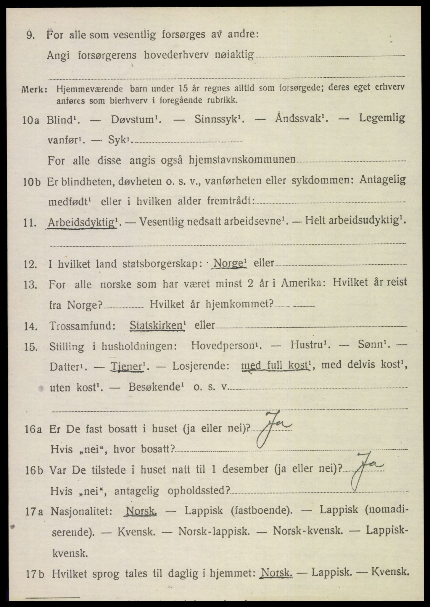 SAT, 1920 census for Hegra, 1920, p. 5595