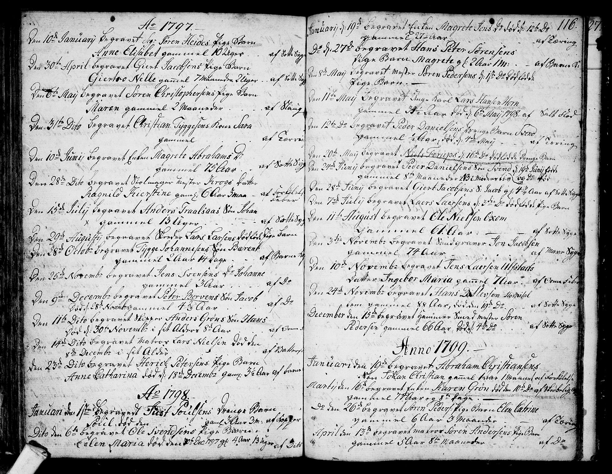 Larvik kirkebøker, SAKO/A-352/F/Fb/L0001: Parish register (official) no. II 1, 1779-1817, p. 116