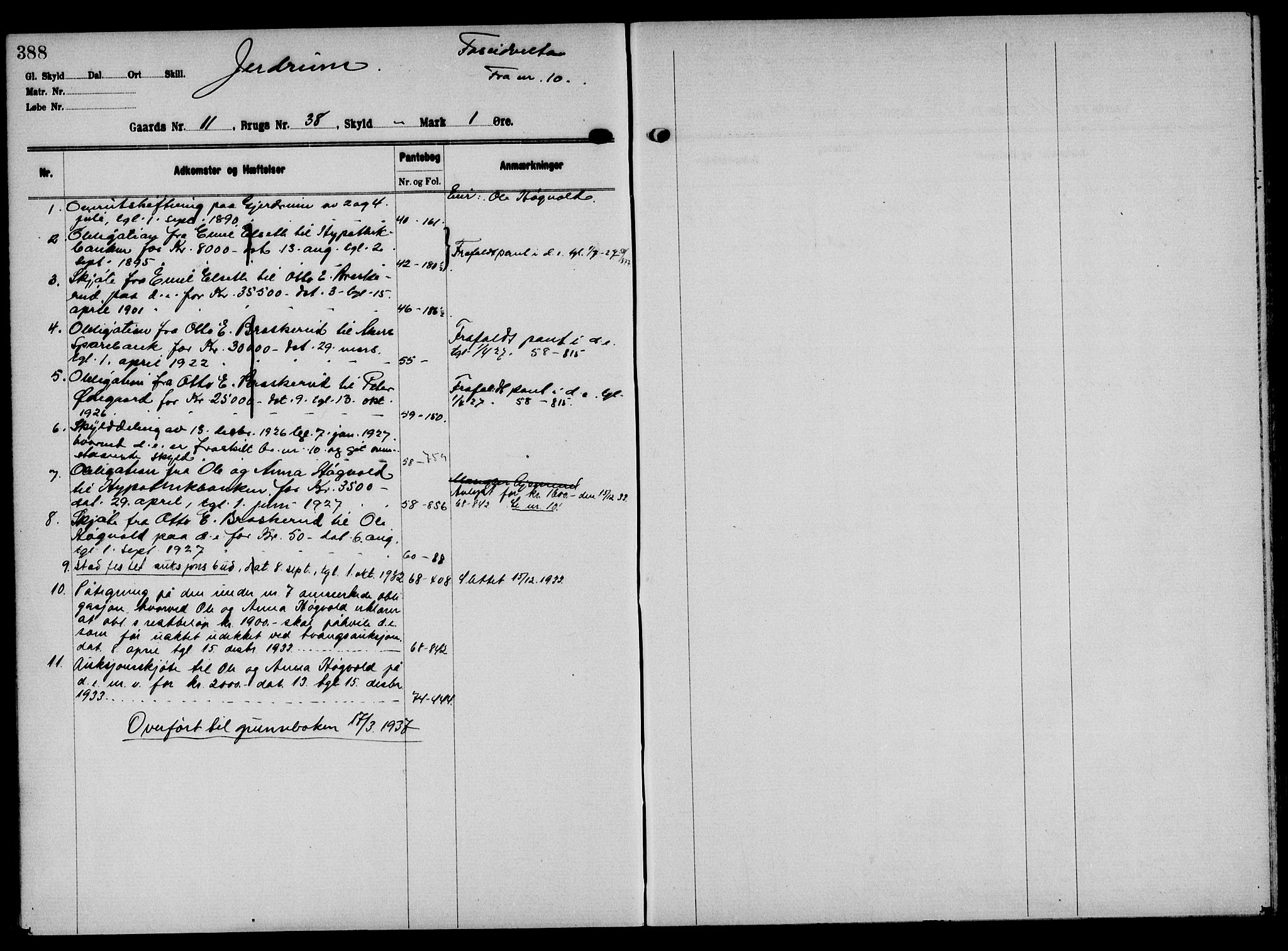 Solør tingrett, AV/SAH-TING-008/H/Ha/Hak/L0001: Mortgage register no. I, 1900-1935, p. 388