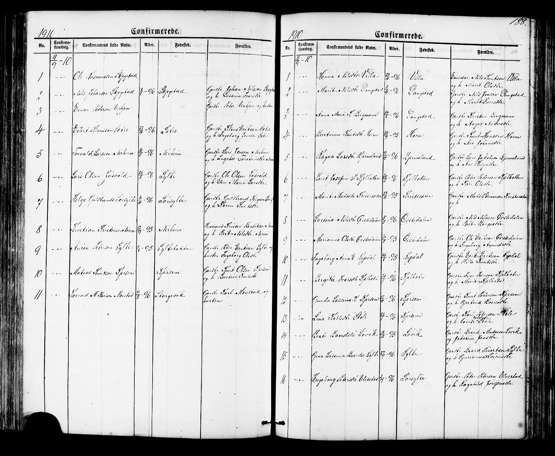 Ministerialprotokoller, klokkerbøker og fødselsregistre - Møre og Romsdal, AV/SAT-A-1454/541/L0547: Parish register (copy) no. 541C02, 1867-1921, p. 188