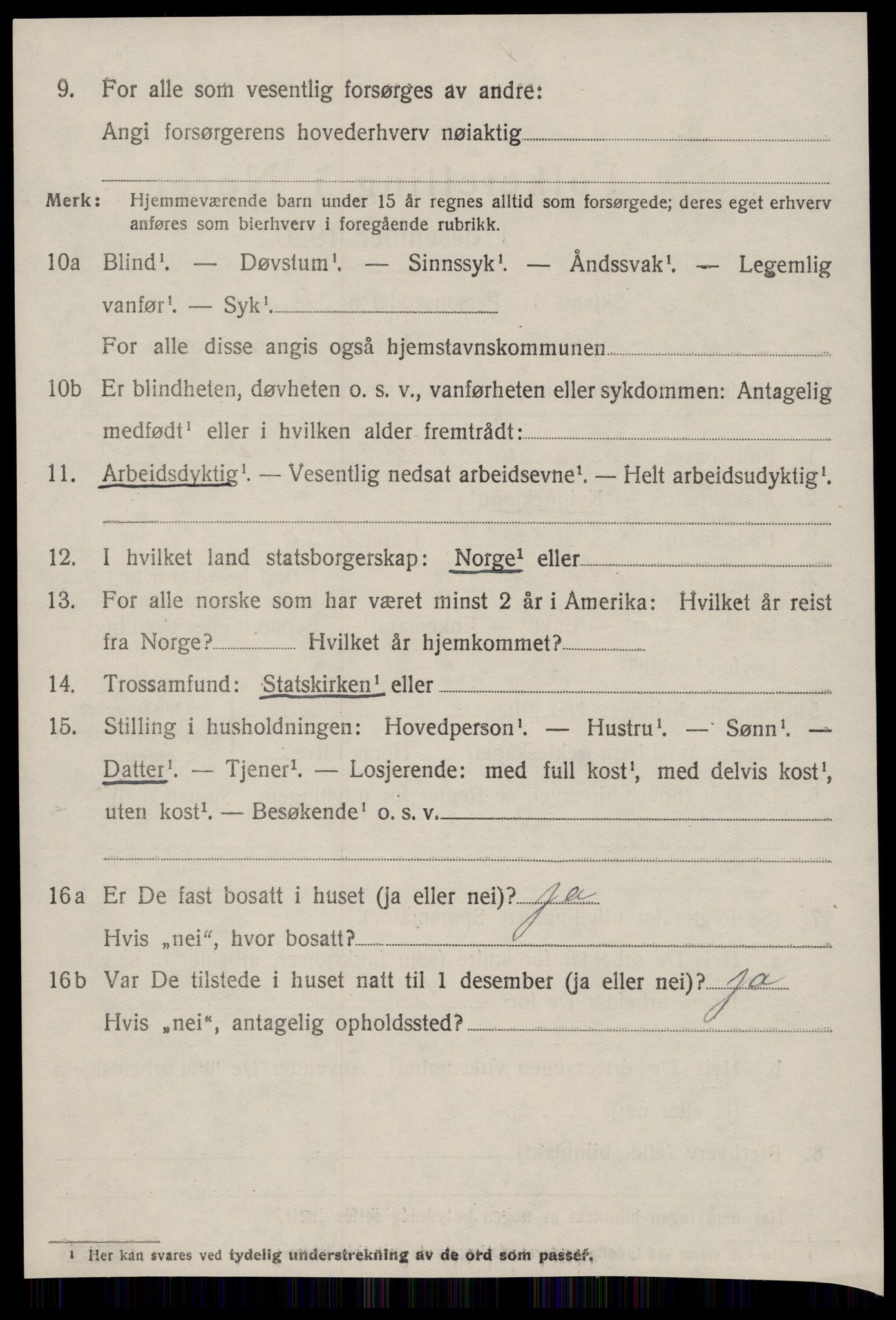 SAT, 1920 census for Stangvik, 1920, p. 1429