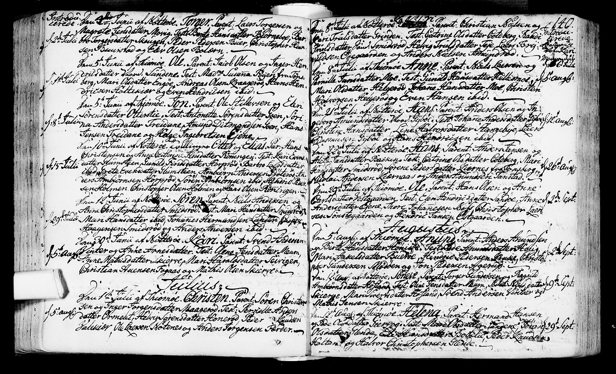 Nøtterøy kirkebøker, SAKO/A-354/F/Fa/L0002: Parish register (official) no. I 2, 1738-1790, p. 140