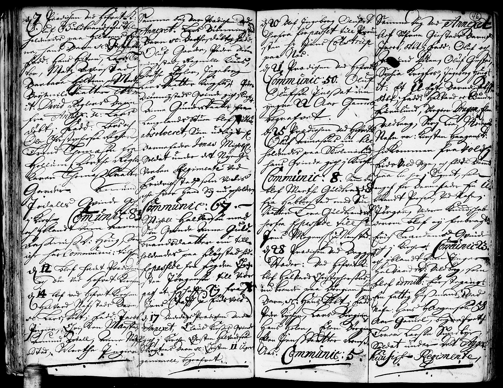 Ullensaker prestekontor Kirkebøker, AV/SAO-A-10236a/F/Fa/L0001: Parish register (official) no. I 1, 1689-1701, p. 46