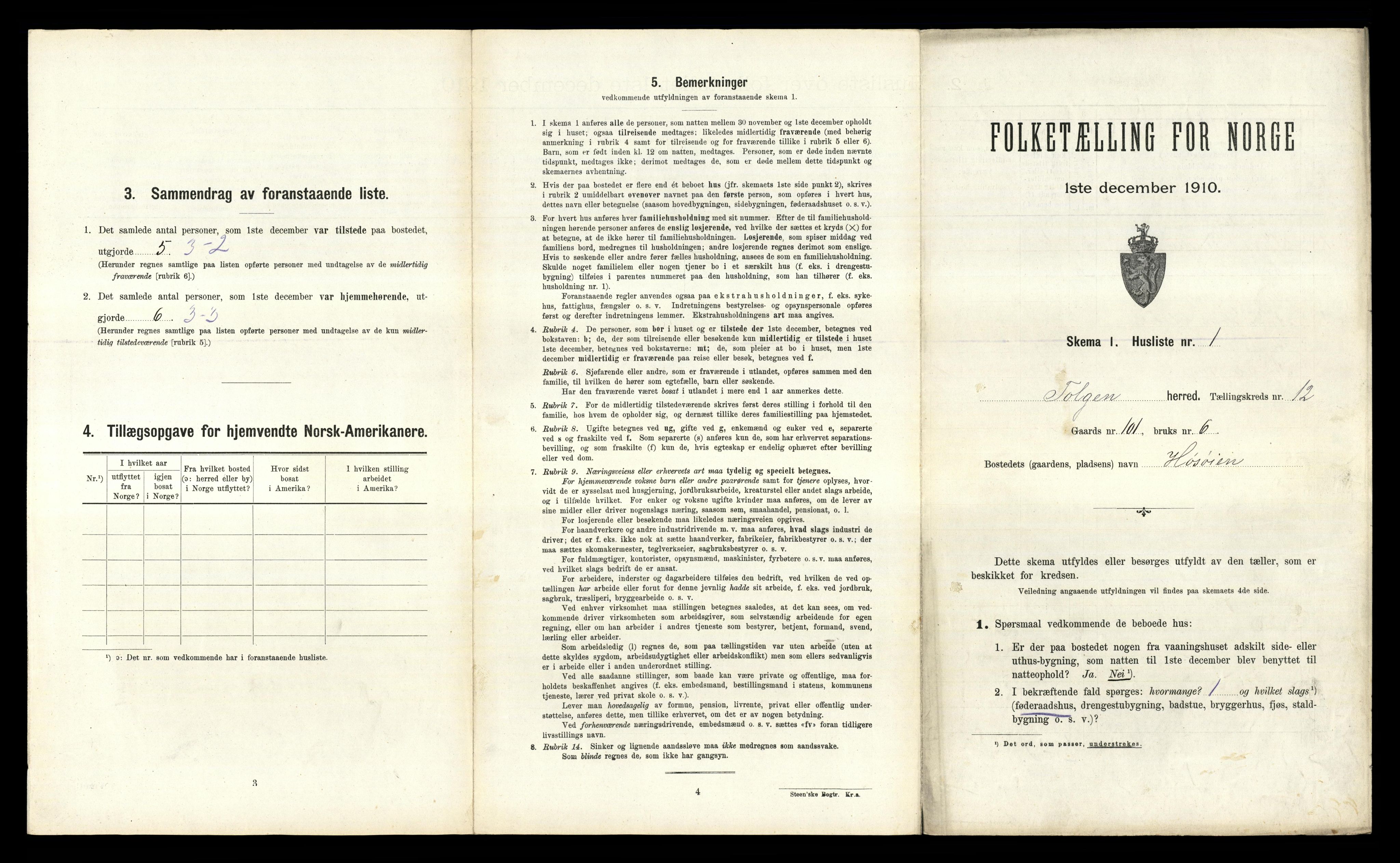 RA, 1910 census for Tolga, 1910, p. 778