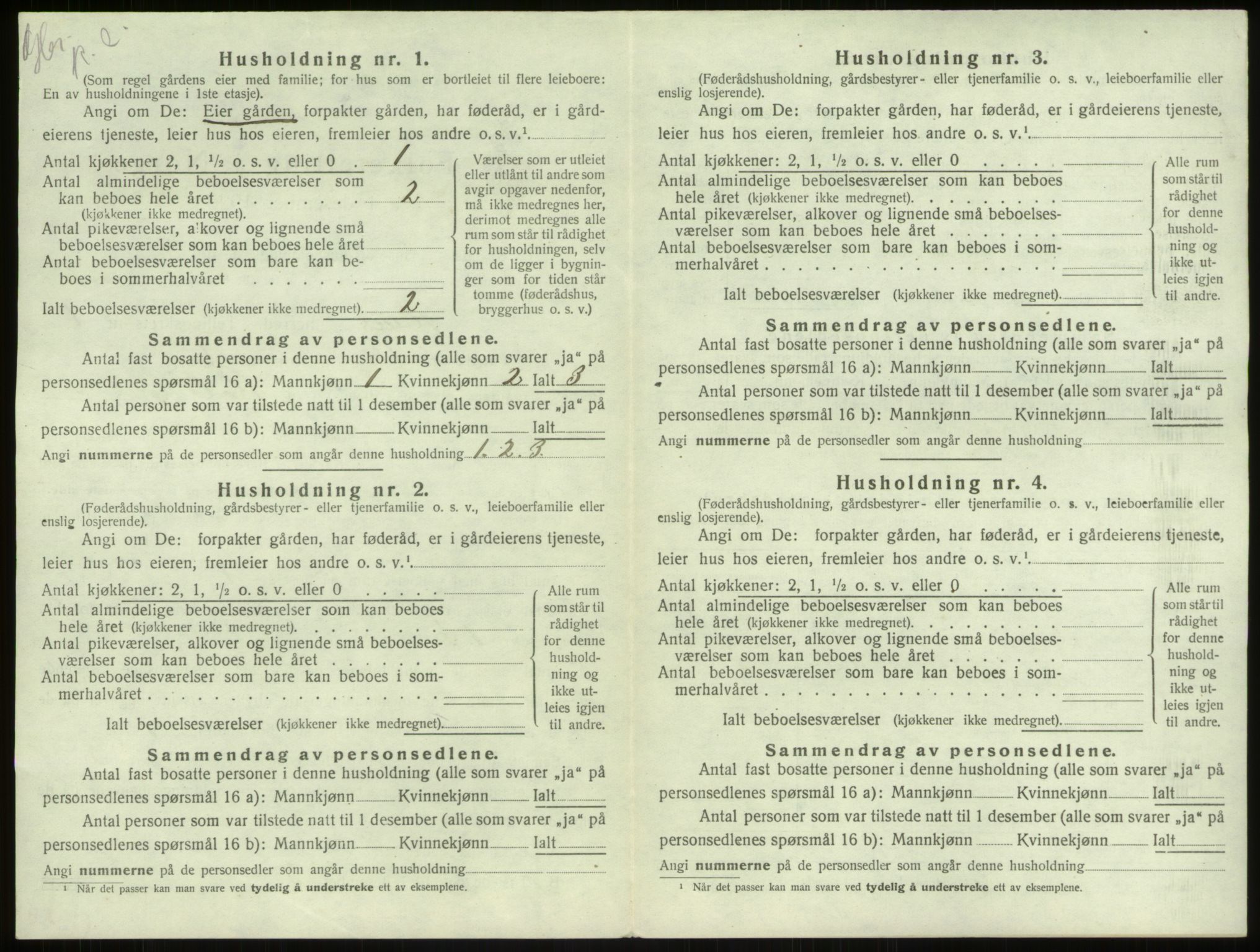 SAB, 1920 census for Haus, 1920, p. 74