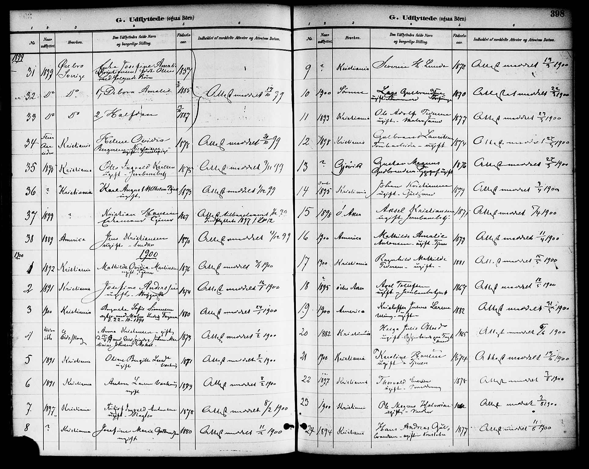 Skedsmo prestekontor Kirkebøker, AV/SAO-A-10033a/F/Fa/L0014: Parish register (official) no. I 14, 1892-1901, p. 398