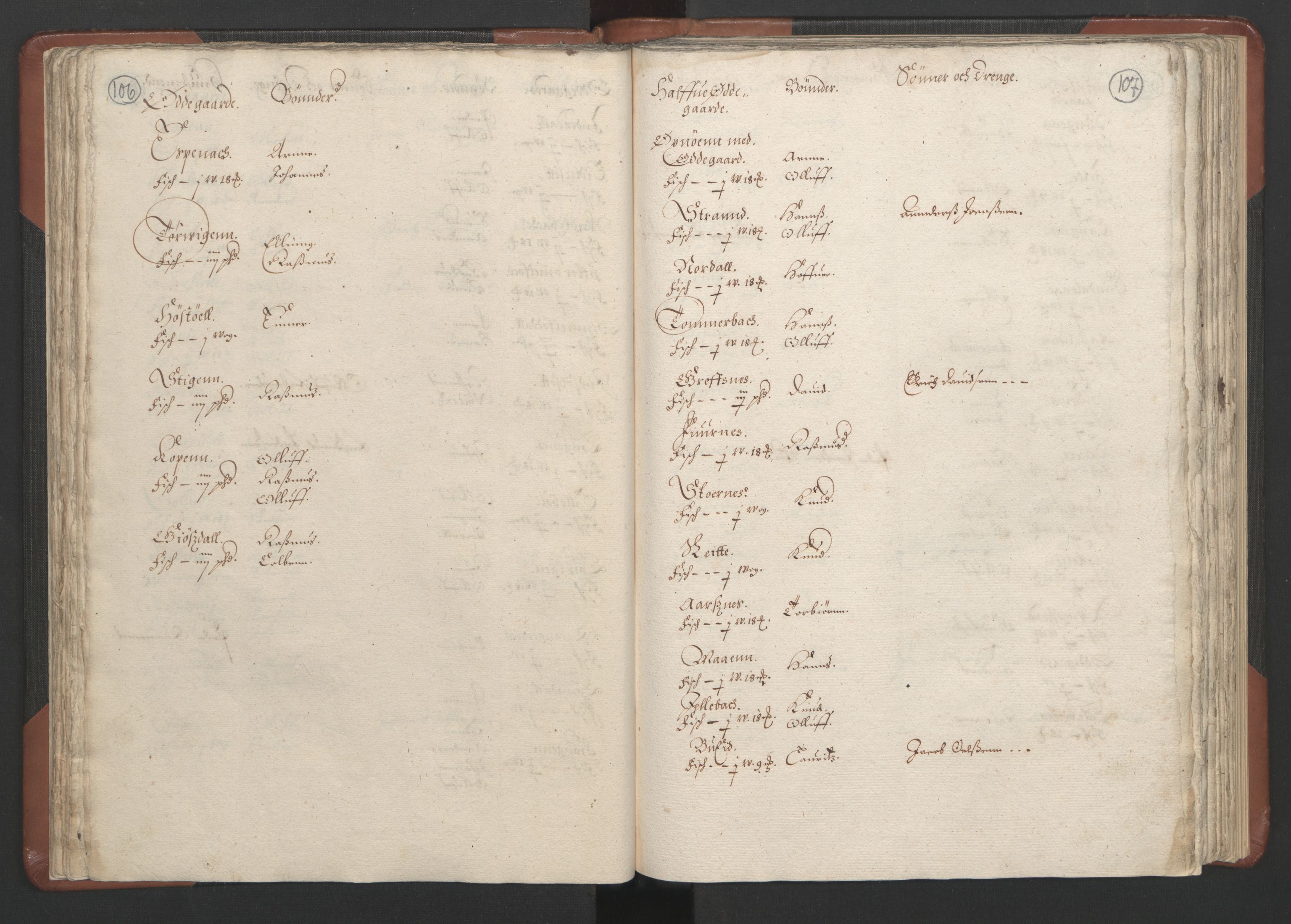 RA, Bailiff's Census 1664-1666, no. 16: Romsdal fogderi and Sunnmøre fogderi, 1664-1665, p. 106-107