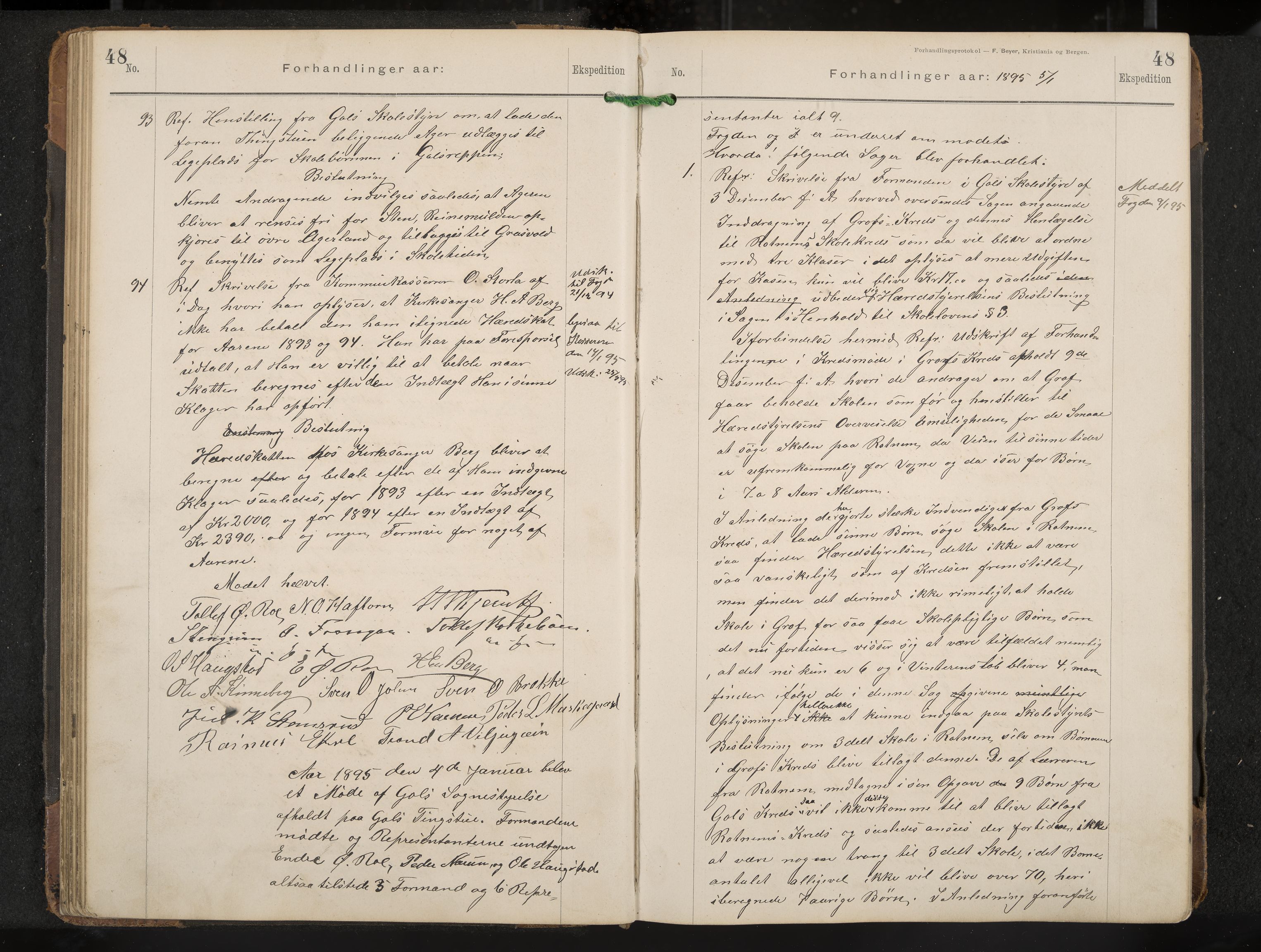 Gol formannskap og sentraladministrasjon, IKAK/0617021-1/A/Aa/L0003: Møtebok, 1892-1905, p. 48