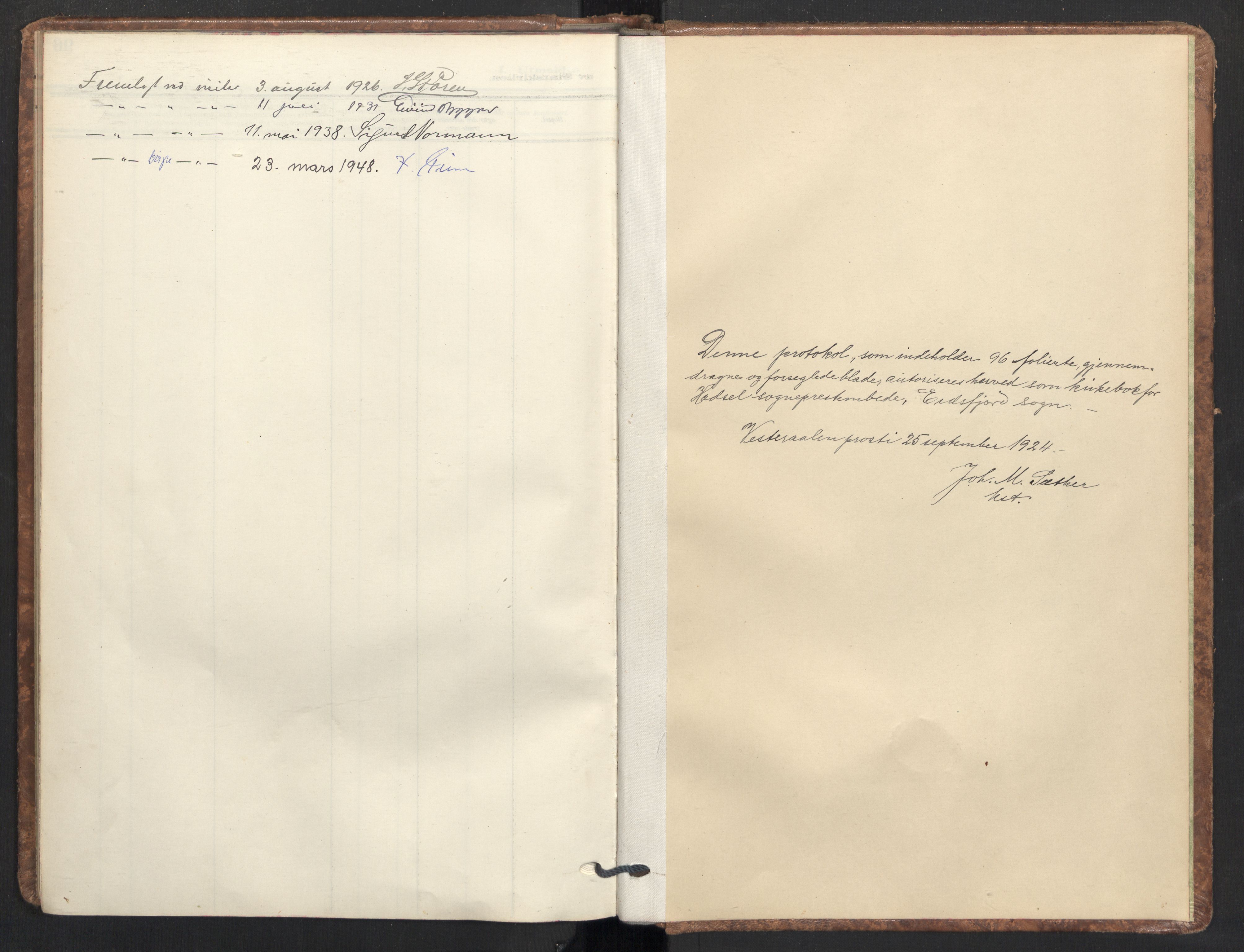 Ministerialprotokoller, klokkerbøker og fødselsregistre - Nordland, AV/SAT-A-1459/890/L1289: Parish register (official) no. 890A04, 1925-1939