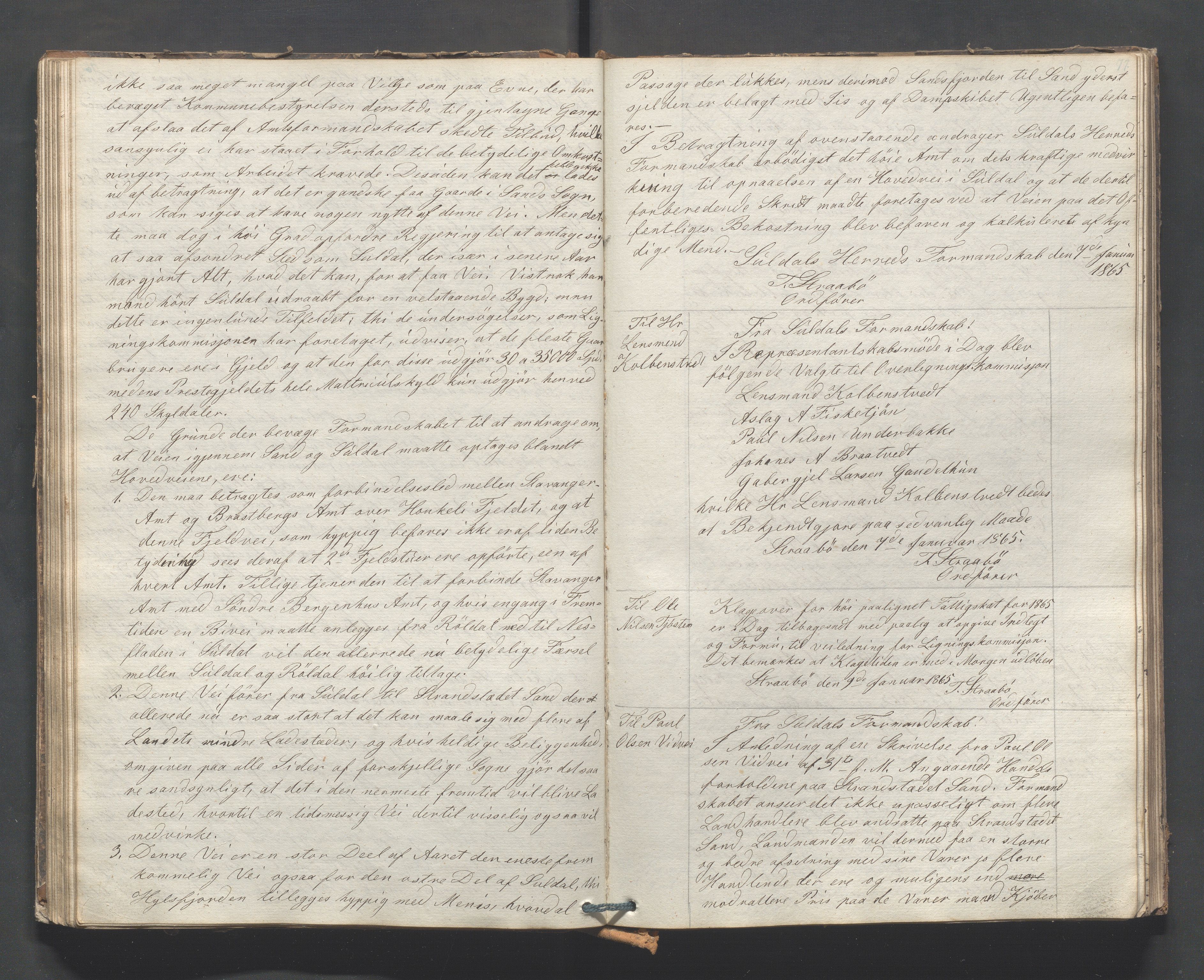 Suldal kommune - Formannskapet/Rådmannen, IKAR/K-101908/B/L0001: Kopibok, 1837-1889, p. 77