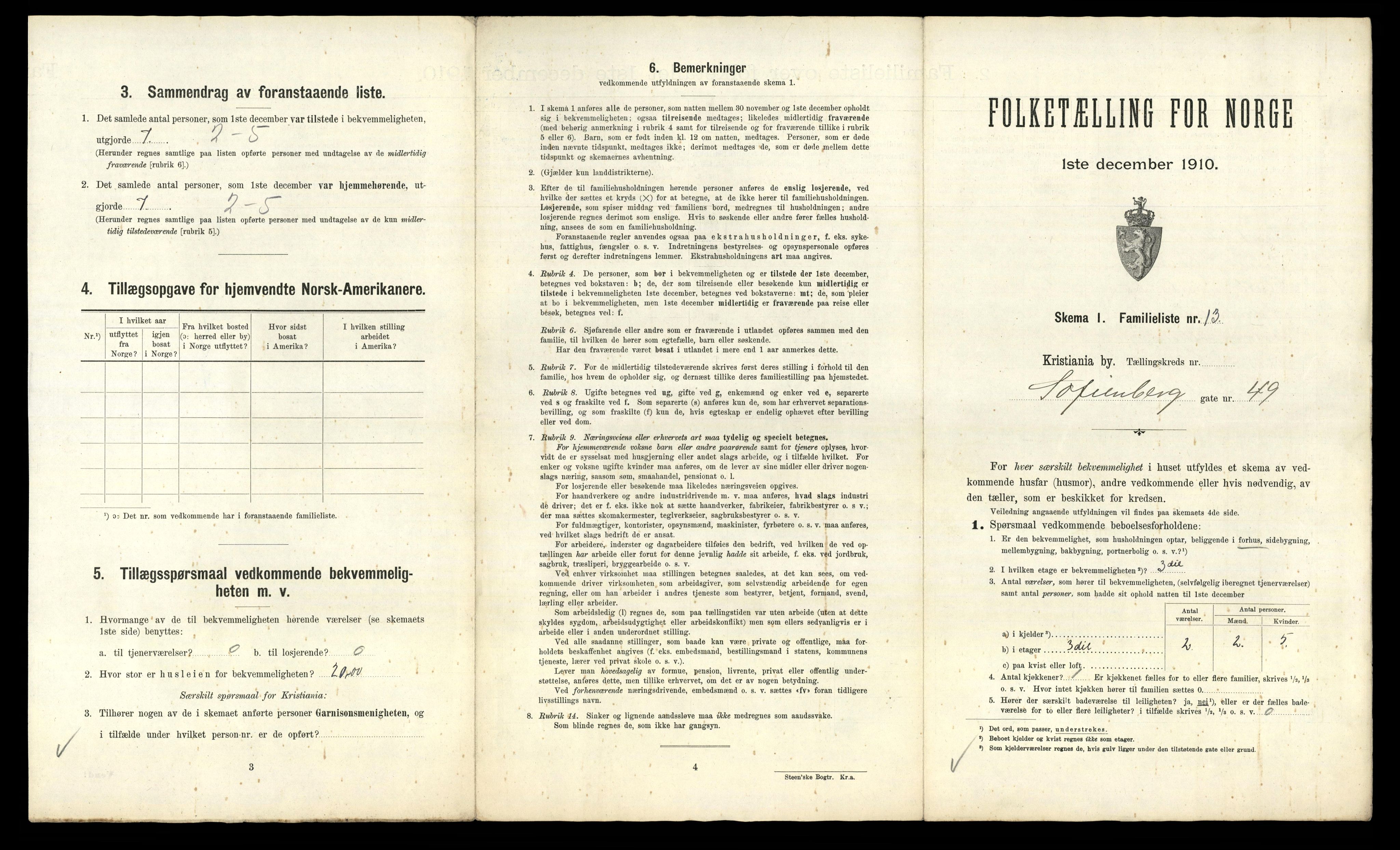 RA, 1910 census for Kristiania, 1910, p. 94177