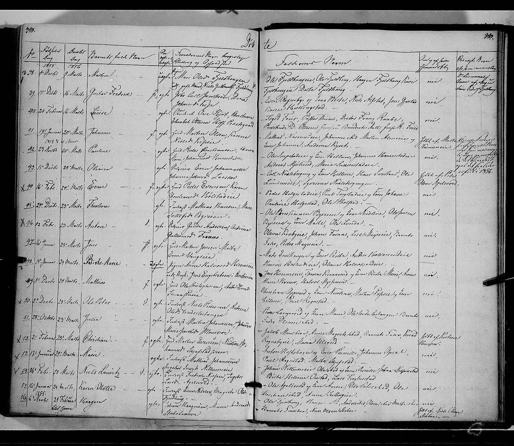 Østre Toten prestekontor, AV/SAH-PREST-104/H/Ha/Haa/L0003: Parish register (official) no. 3, 1848-1856, p. 350