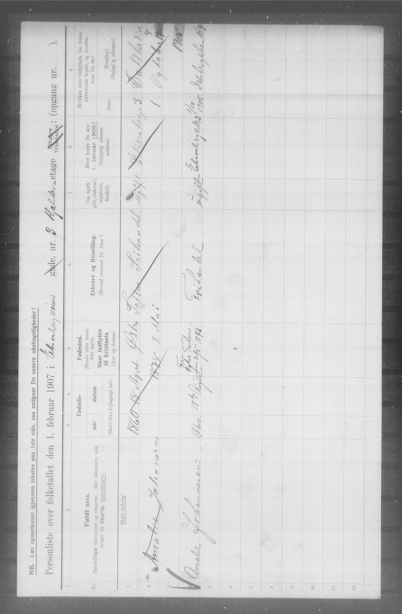 OBA, Municipal Census 1907 for Kristiania, 1907, p. 10304