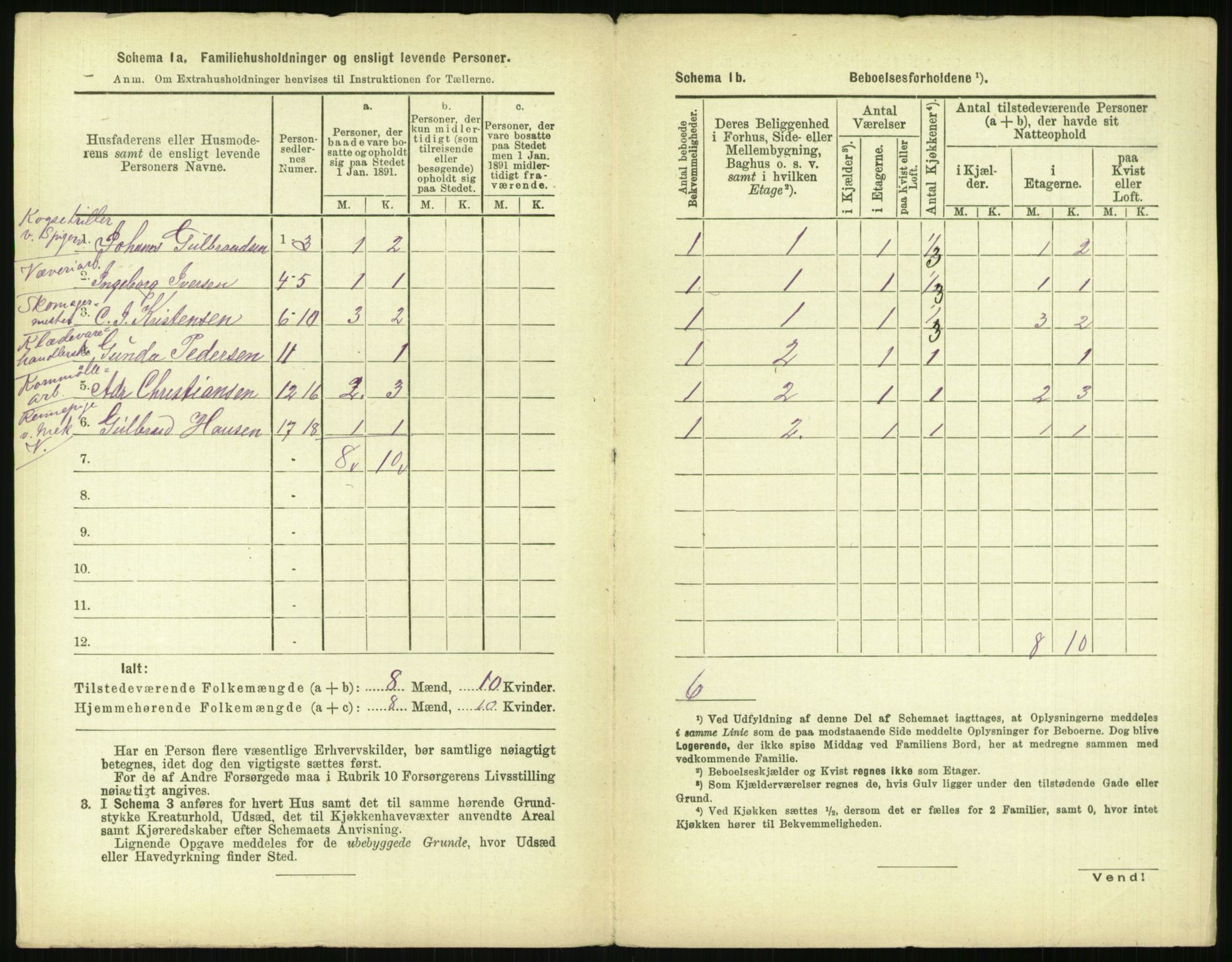 RA, 1891 census for 0301 Kristiania, 1891, p. 152310