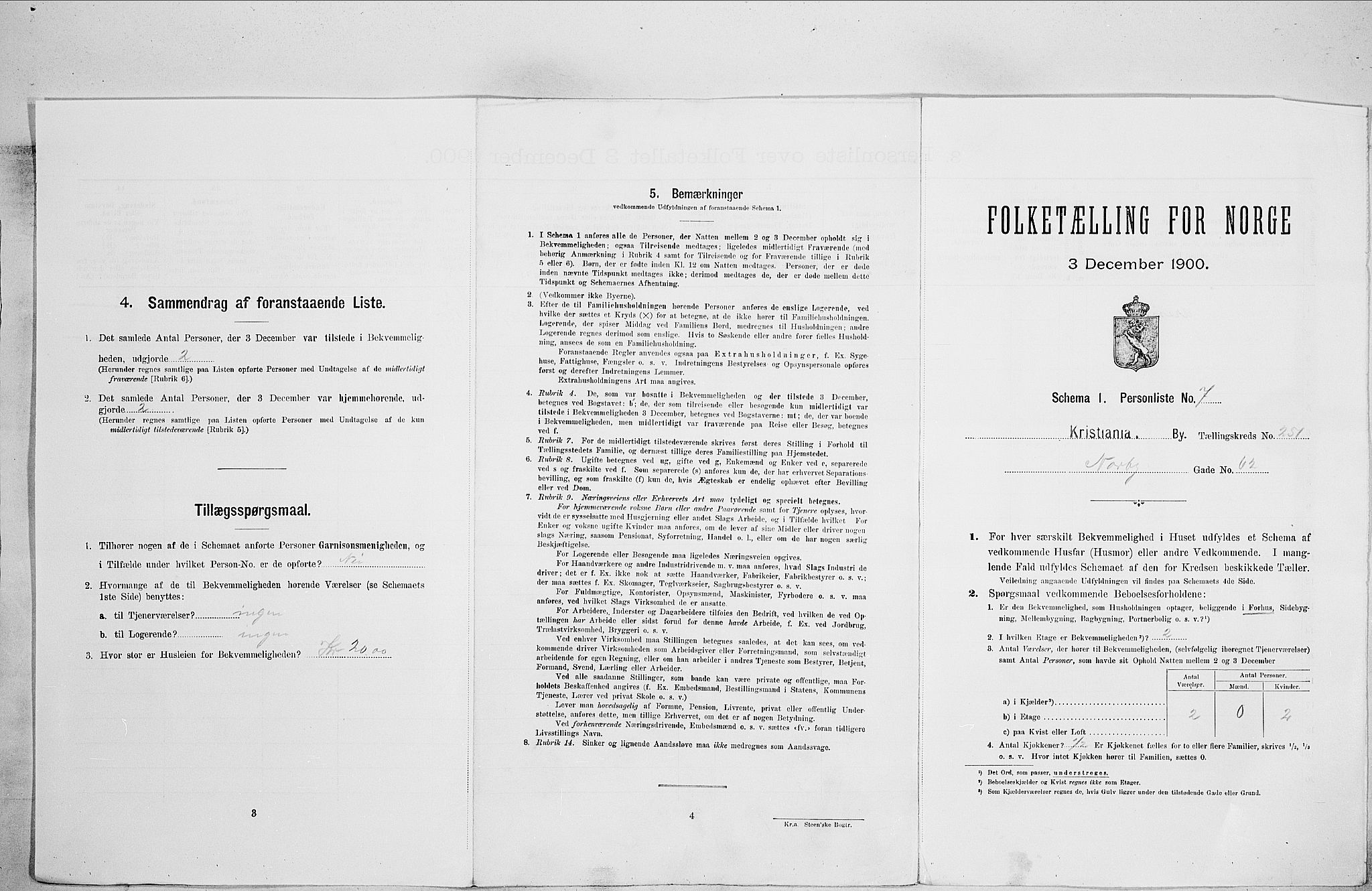 SAO, 1900 census for Kristiania, 1900, p. 65594