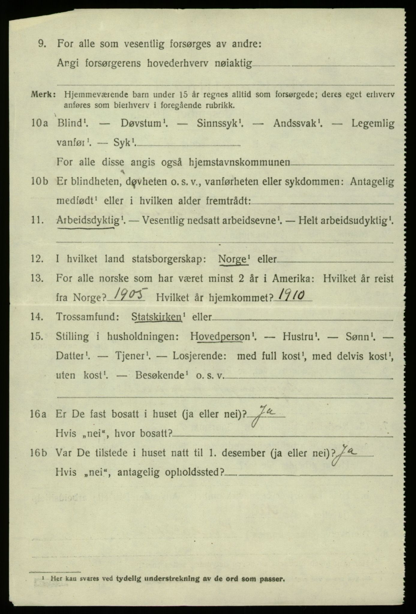 SAB, 1920 census for Hosanger, 1920, p. 3350