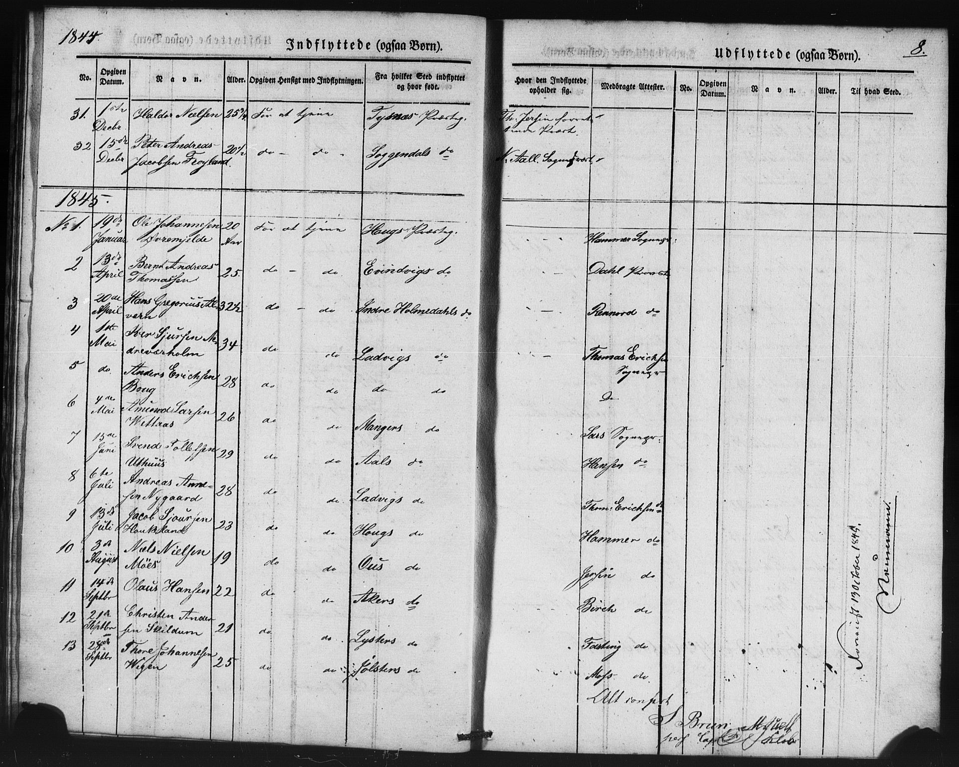Domkirken sokneprestembete, SAB/A-74801/H/Haa/L0046: Parish register (official) no. F 1, 1841-1852, p. 8