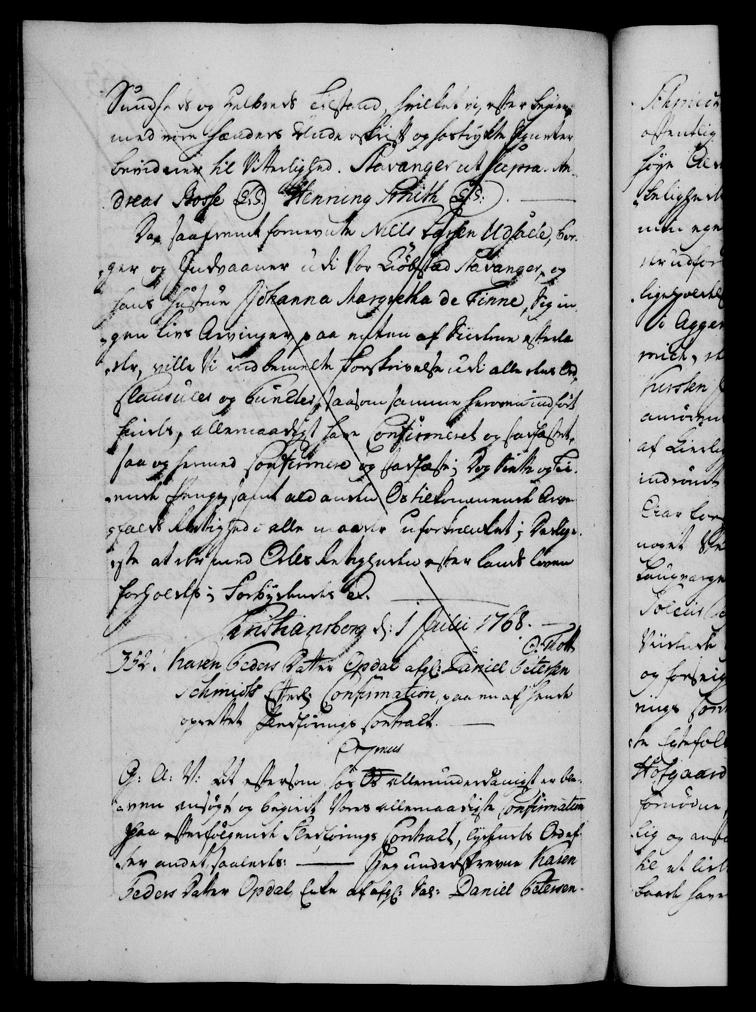 Danske Kanselli 1572-1799, AV/RA-EA-3023/F/Fc/Fca/Fcaa/L0043: Norske registre, 1766-1768, p. 663b