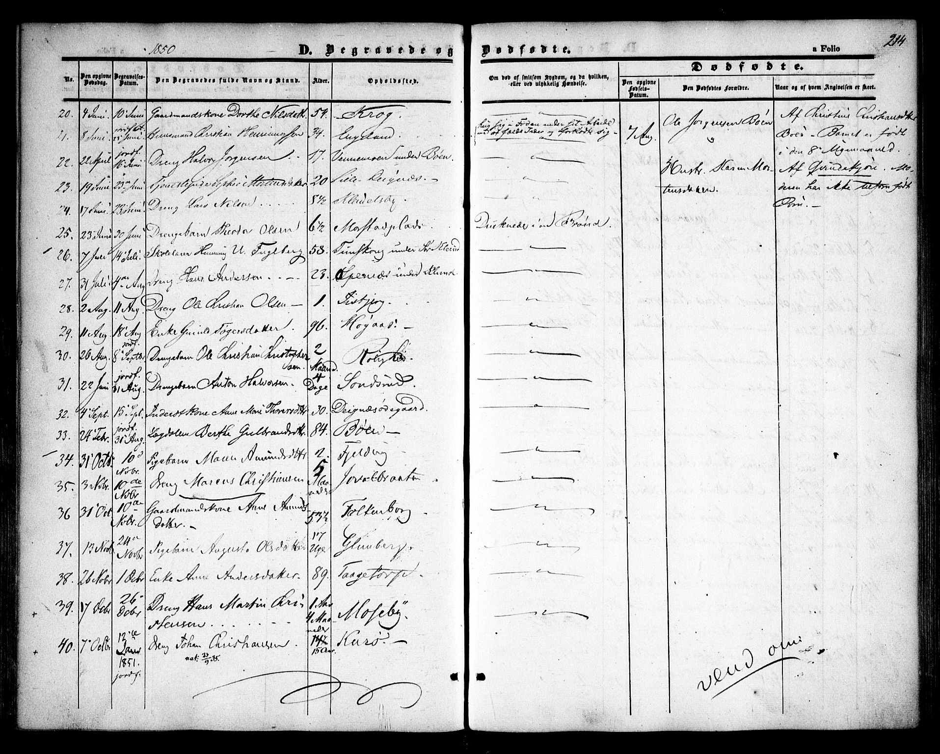 Rødenes prestekontor Kirkebøker, AV/SAO-A-2005/F/Fa/L0006: Parish register (official) no. I 6, 1850-1859, p. 214