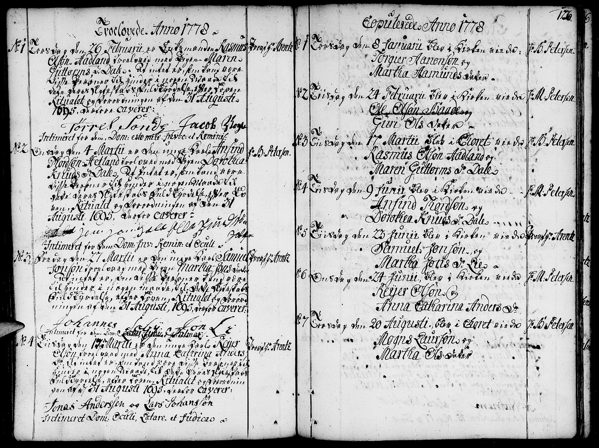 Domkirken sokneprestkontor, SAST/A-101812/001/30/30BA/L0004: Parish register (official) no. A 4, 1744-1782, p. 126