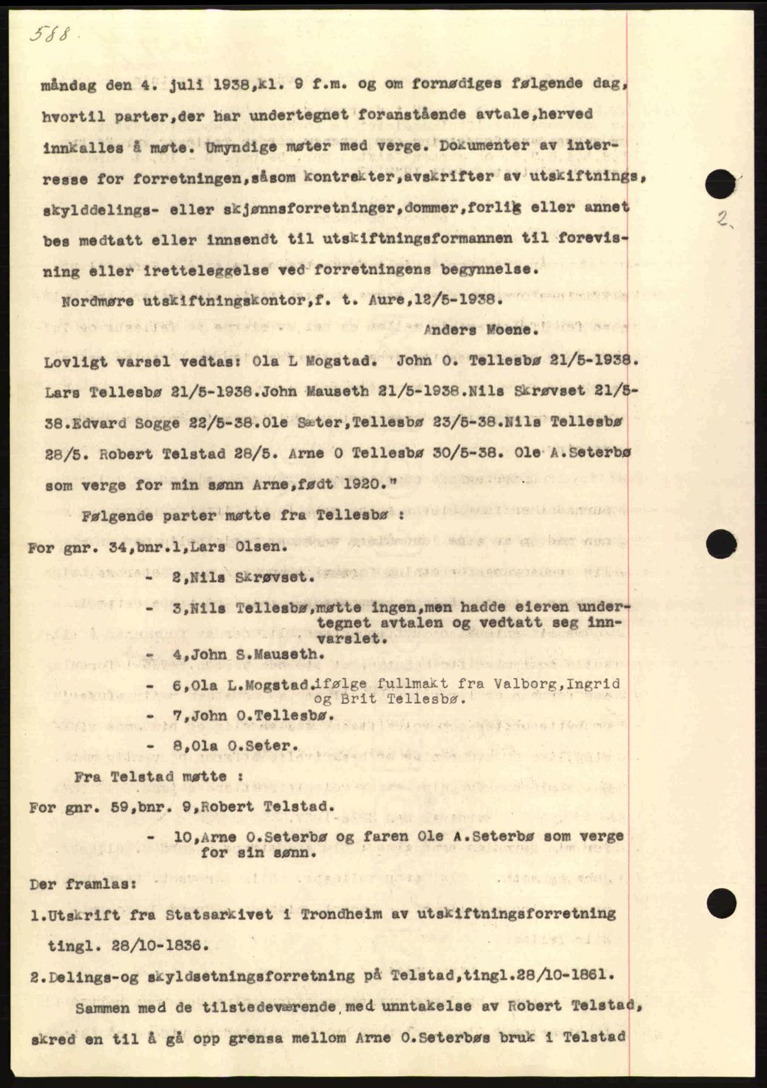 Nordmøre sorenskriveri, AV/SAT-A-4132/1/2/2Ca: Mortgage book no. A86, 1939-1939, Diary no: : 1758/1939