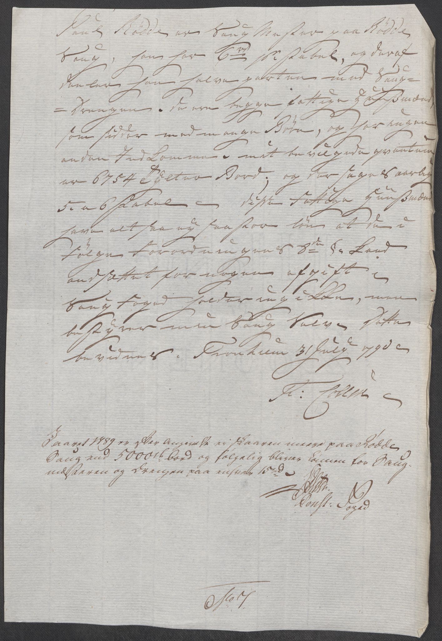 Rentekammeret inntil 1814, Reviderte regnskaper, Mindre regnskaper, AV/RA-EA-4068/Rf/Rfe/L0045: Stavanger, Stjørdal og Verdal fogderi, 1789, p. 155