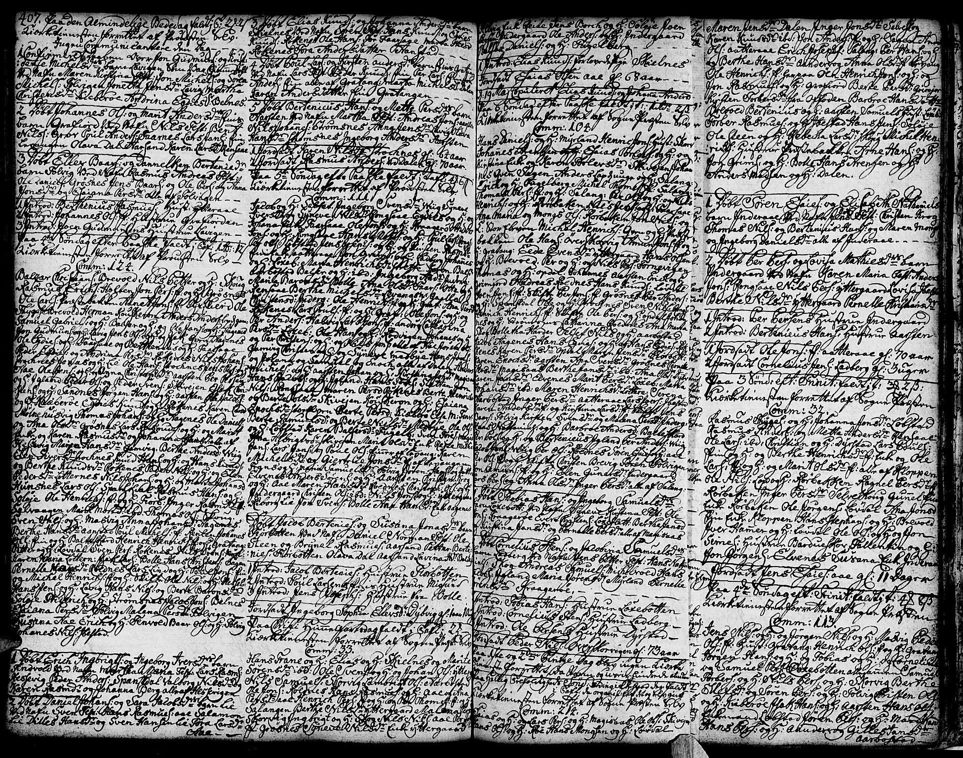 Ibestad sokneprestembete, AV/SATØ-S-0077/H/Ha/Hab/L0001klokker: Parish register (copy) no. 1, 1776-1808, p. 407-408