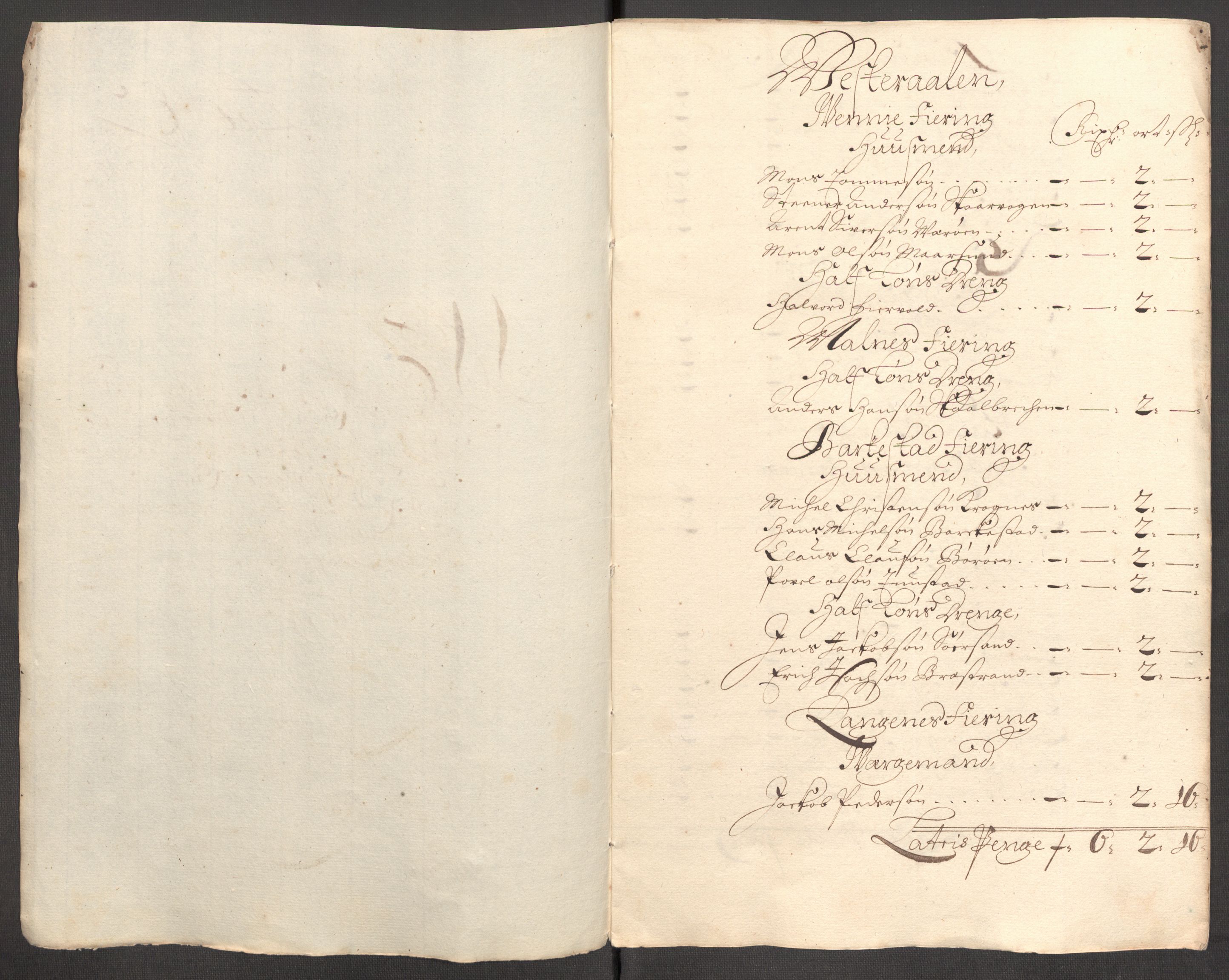 Rentekammeret inntil 1814, Reviderte regnskaper, Fogderegnskap, RA/EA-4092/R67/L4678: Fogderegnskap Vesterålen, Andenes og Lofoten, 1696-1708, p. 292