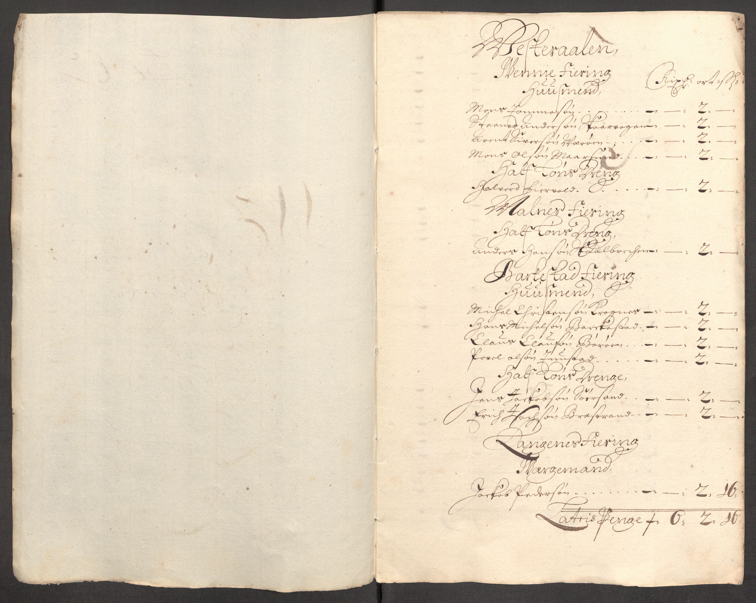 Rentekammeret inntil 1814, Reviderte regnskaper, Fogderegnskap, AV/RA-EA-4092/R67/L4678: Fogderegnskap Vesterålen, Andenes og Lofoten, 1696-1708, p. 292