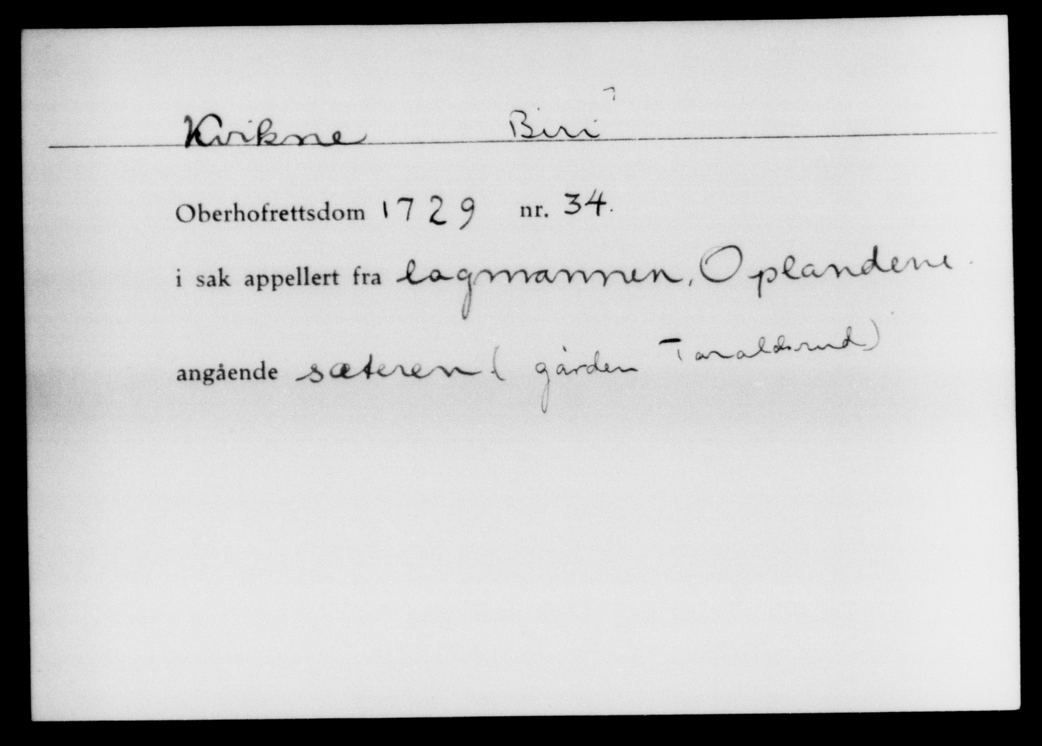 Overhoffretten 1667-1797, AV/RA-EA-2884, 1705