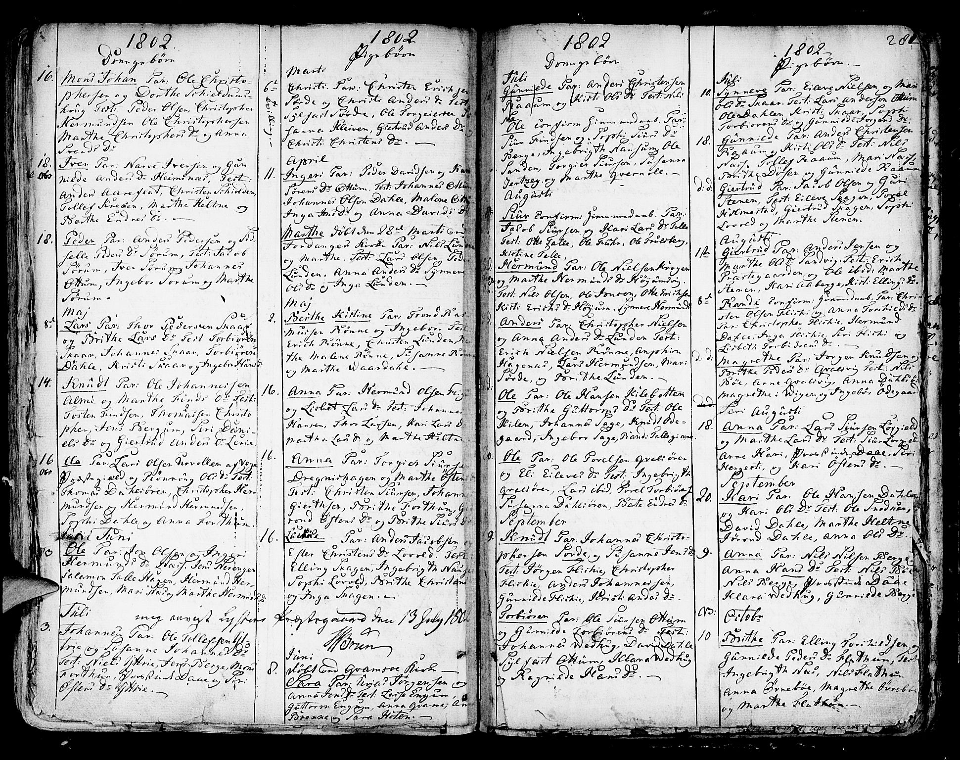 Luster sokneprestembete, SAB/A-81101/H/Haa/Haaa/L0001: Parish register (official) no. A 1, 1731-1803, p. 281