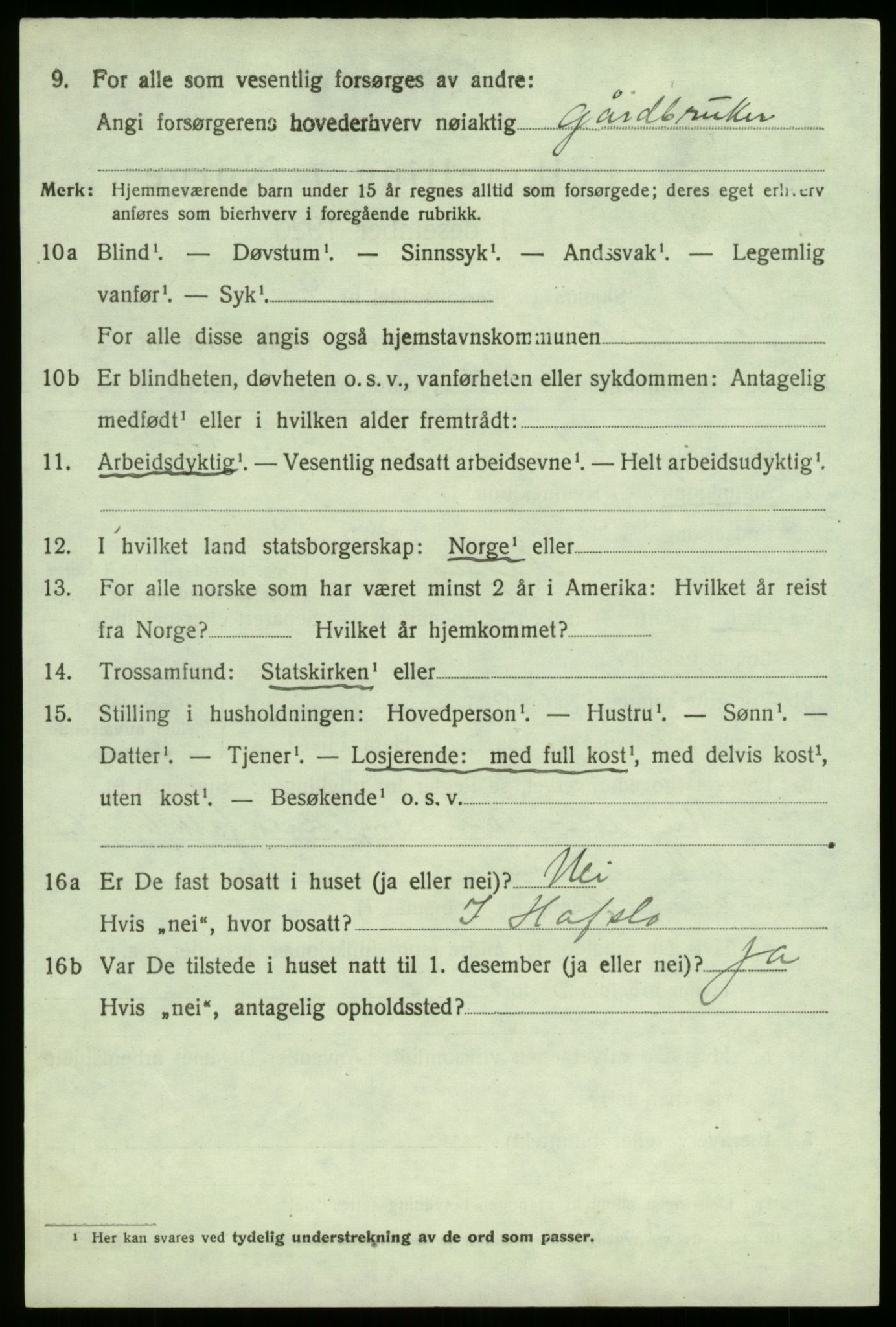 SAB, 1920 census for Sogndal, 1920, p. 2298