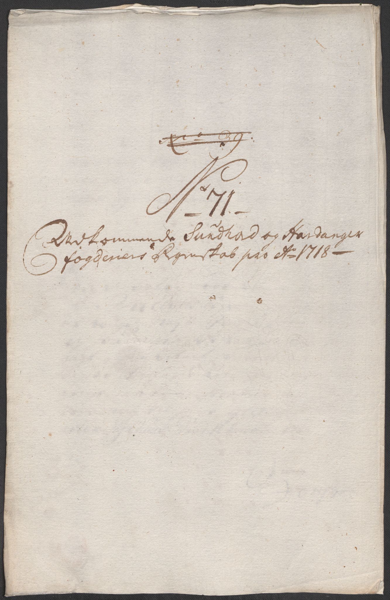 Rentekammeret inntil 1814, Reviderte regnskaper, Fogderegnskap, AV/RA-EA-4092/R48/L2996: Fogderegnskap Sunnhordland og Hardanger, 1718, p. 80