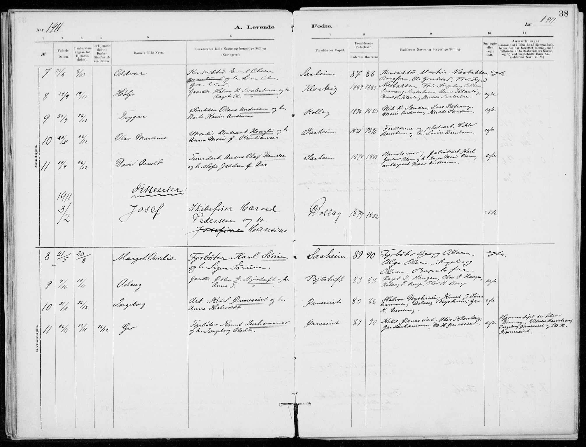 Tinn kirkebøker, AV/SAKO-A-308/F/Fb/L0002: Parish register (official) no. II 2, 1878-1917, p. 38