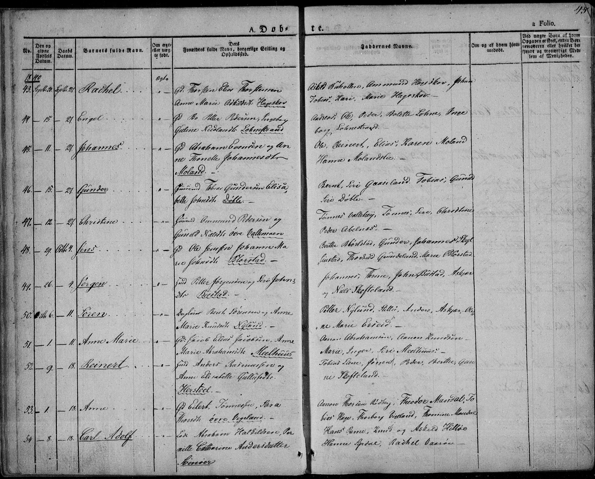 Sør-Audnedal sokneprestkontor, AV/SAK-1111-0039/F/Fa/Fab/L0006: Parish register (official) no. A 6, 1829-1855, p. 45