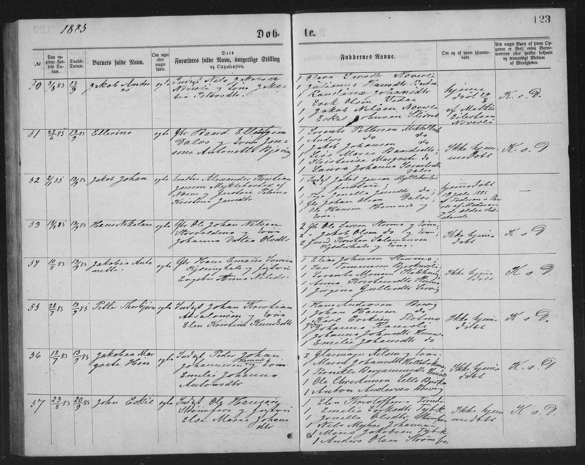 Ministerialprotokoller, klokkerbøker og fødselsregistre - Nordland, AV/SAT-A-1459/825/L0369: Parish register (copy) no. 825C06, 1873-1885, p. 123