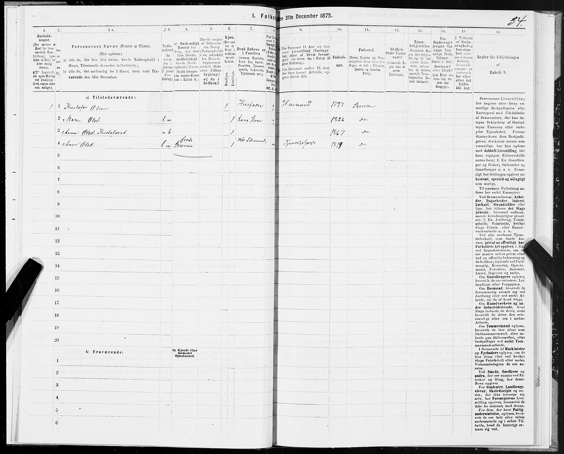 SAT, 1875 census for 1839P Beiarn, 1875, p. 1034