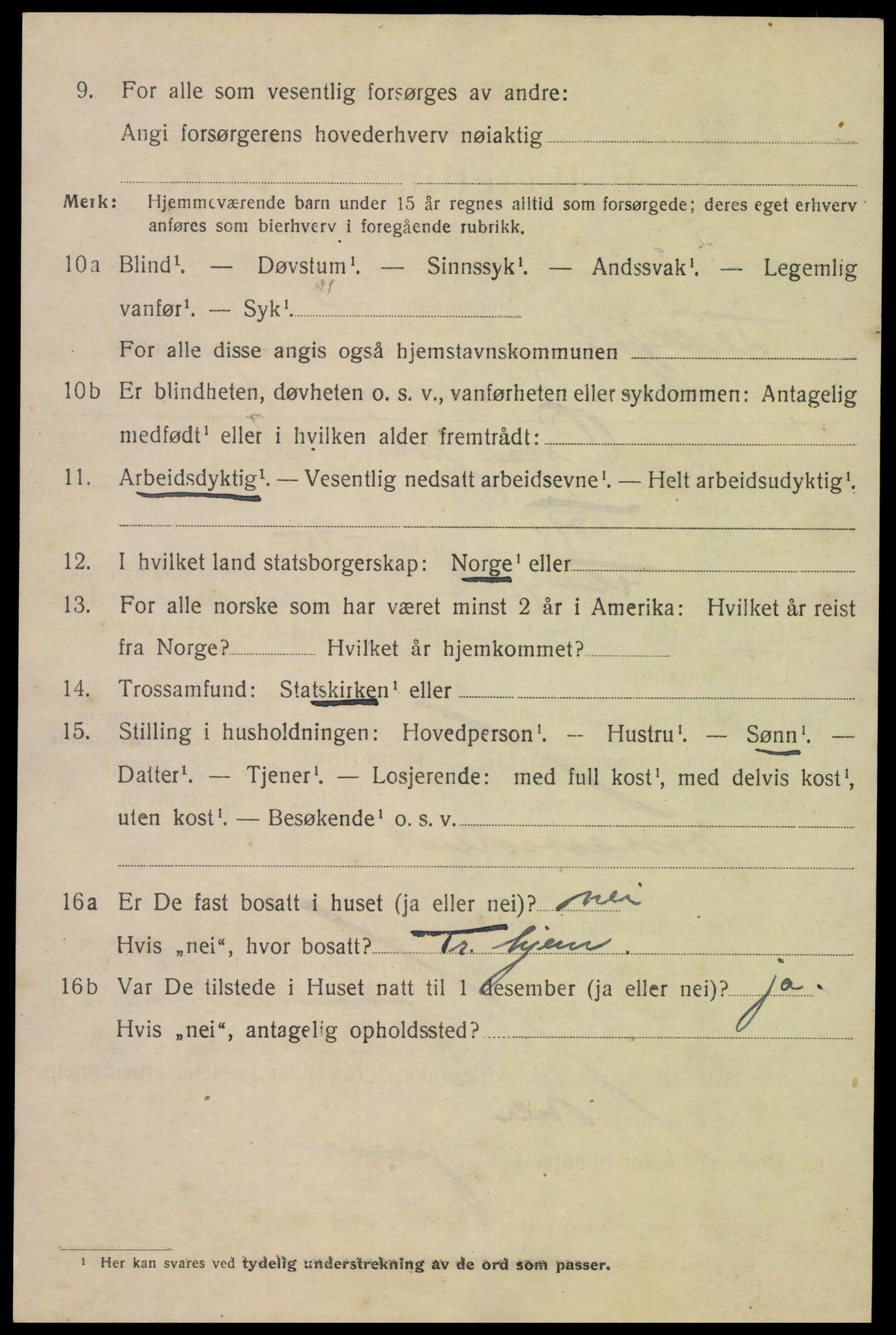 SAK, 1920 census for Flekkefjord, 1920, p. 5827