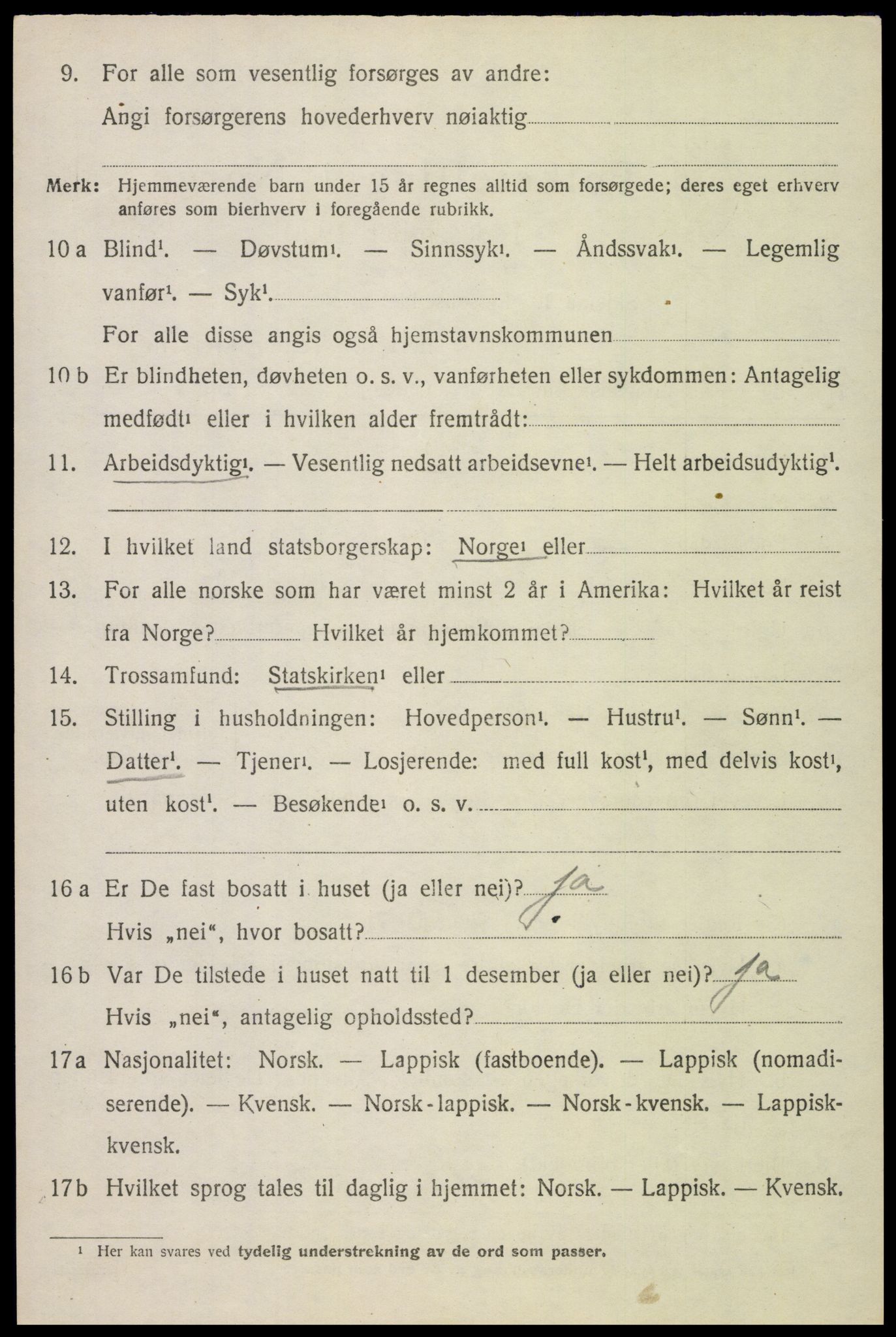 SAT, 1920 census for Hadsel, 1920, p. 11921