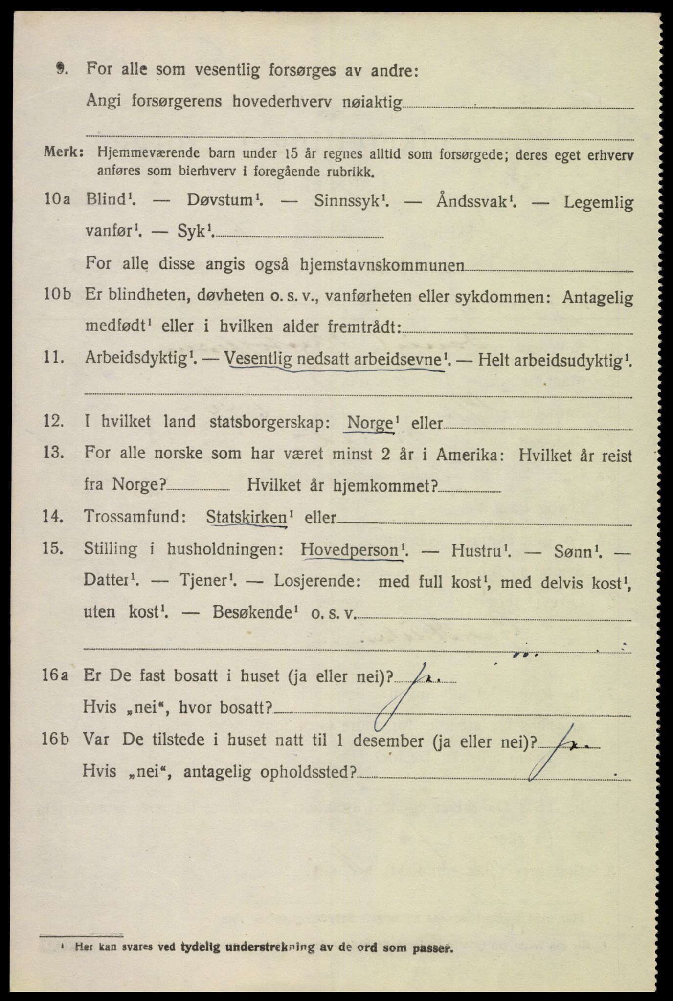 SAK, 1920 census for Herad, 1920, p. 1725