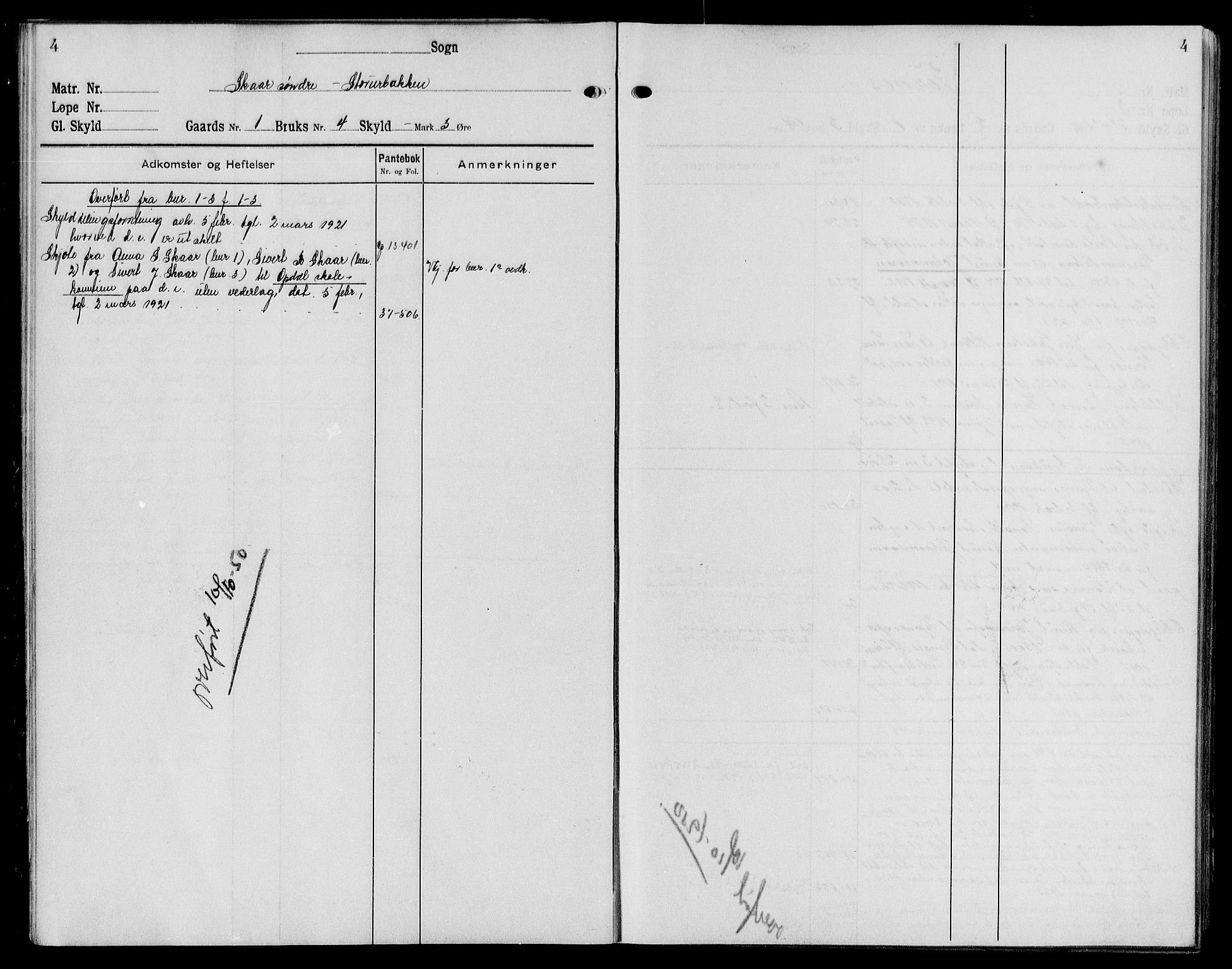 Sunnhordland sorenskrivar, SAB/A-2401/1/G/Ga/Gas/L0006: Mortgage register no. II.A.s.6, 1919-1954, p. 4