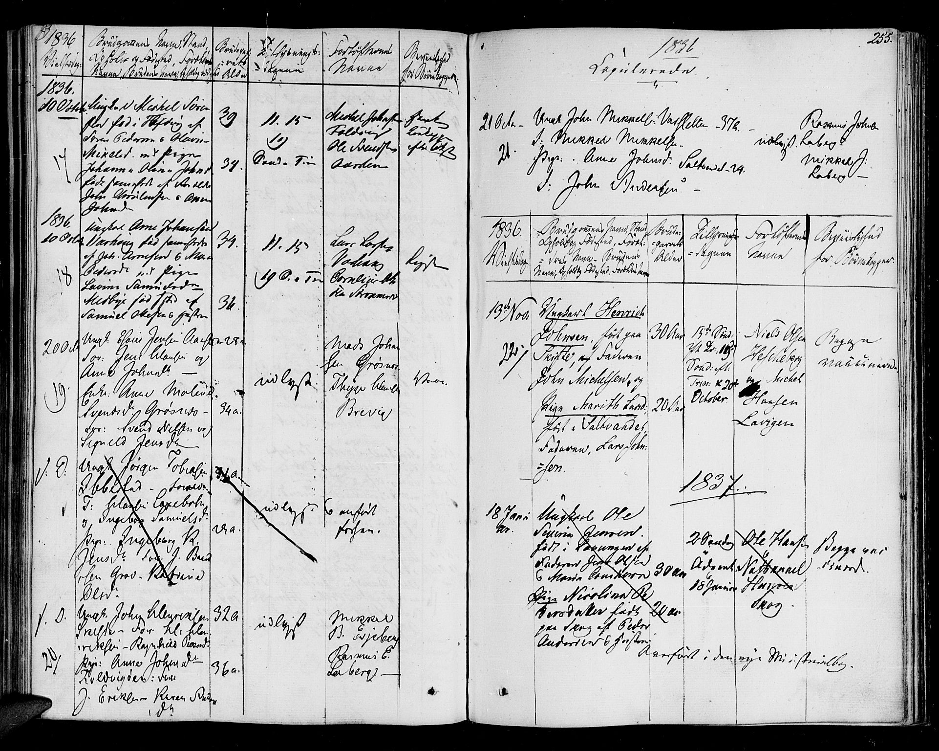 Ibestad sokneprestembete, SATØ/S-0077/H/Ha/Haa/L0005kirke: Parish register (official) no. 5, 1825-1836, p. 255