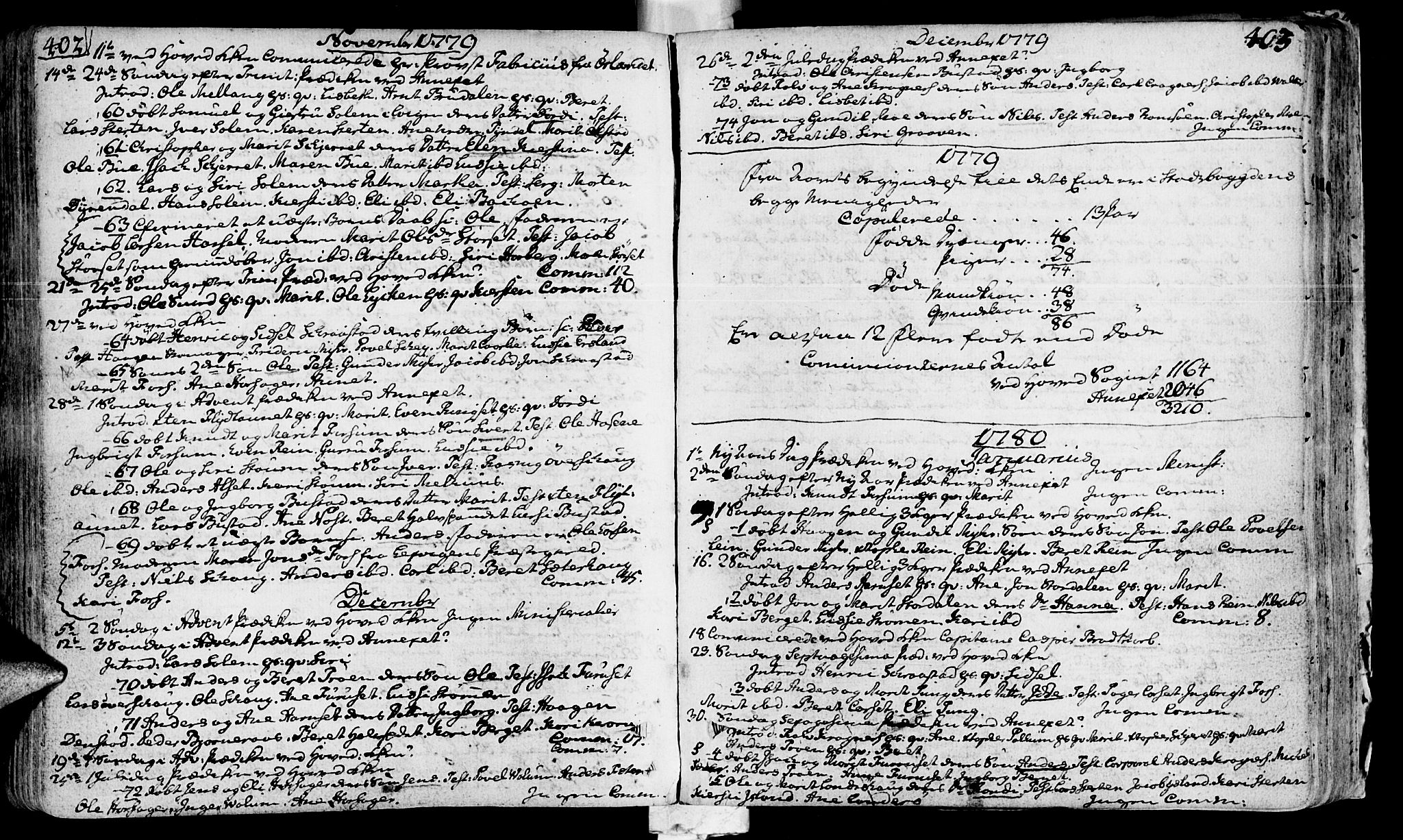 Ministerialprotokoller, klokkerbøker og fødselsregistre - Sør-Trøndelag, SAT/A-1456/646/L0605: Parish register (official) no. 646A03, 1751-1790, p. 402-403